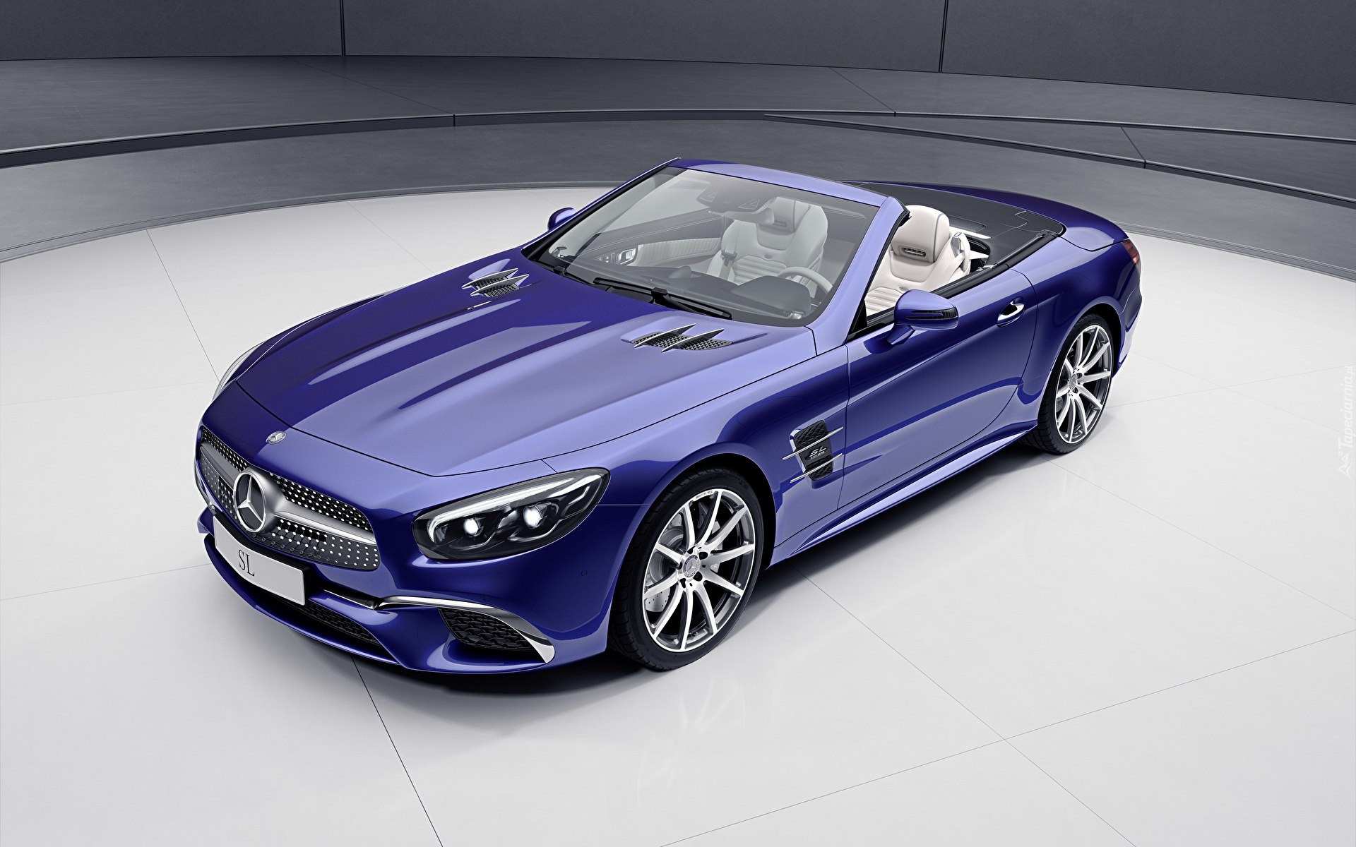 Niebieski, Mercedes-Benz SL 65 AMG, 2018