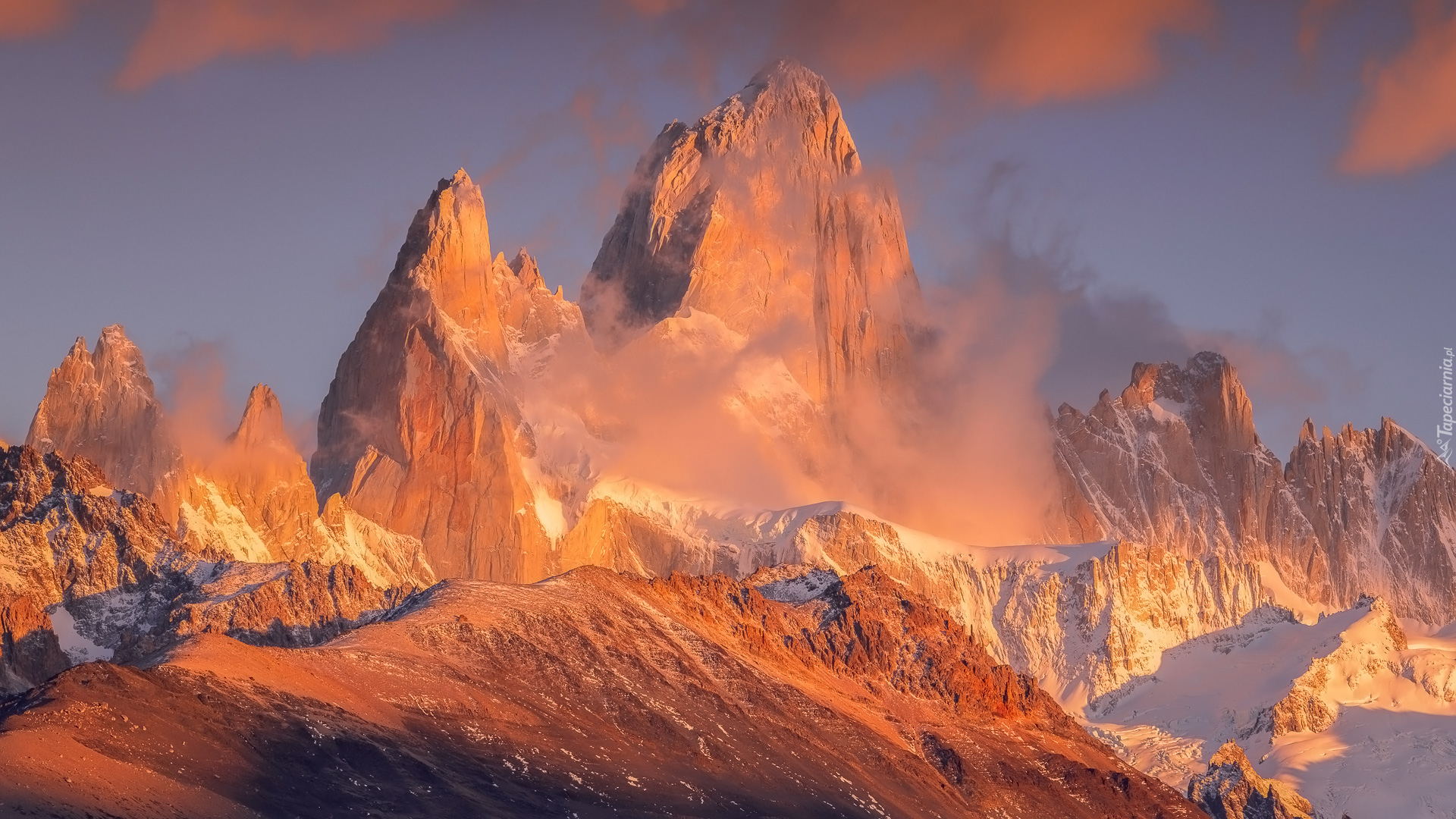 Park Narodowy Los Glaciares, Szczyt, Fitz Roy, Góry, Patagonia, Argentyna