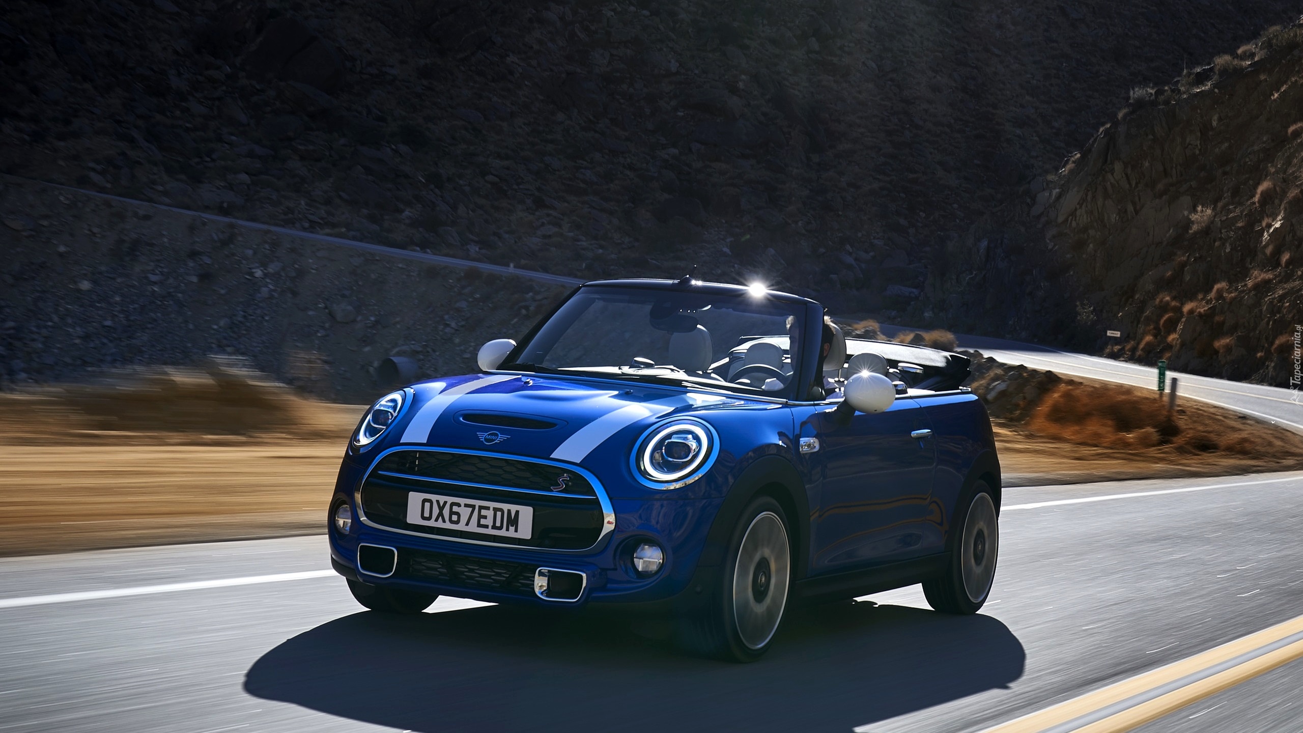 Niebieski, Mini Cooper S Convertible, 2019