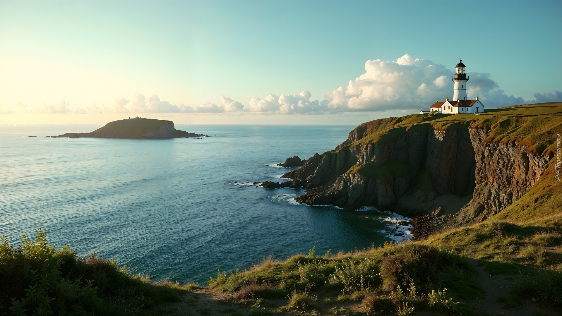 Morze, Wybrzeże, Latarnia morska, Klif