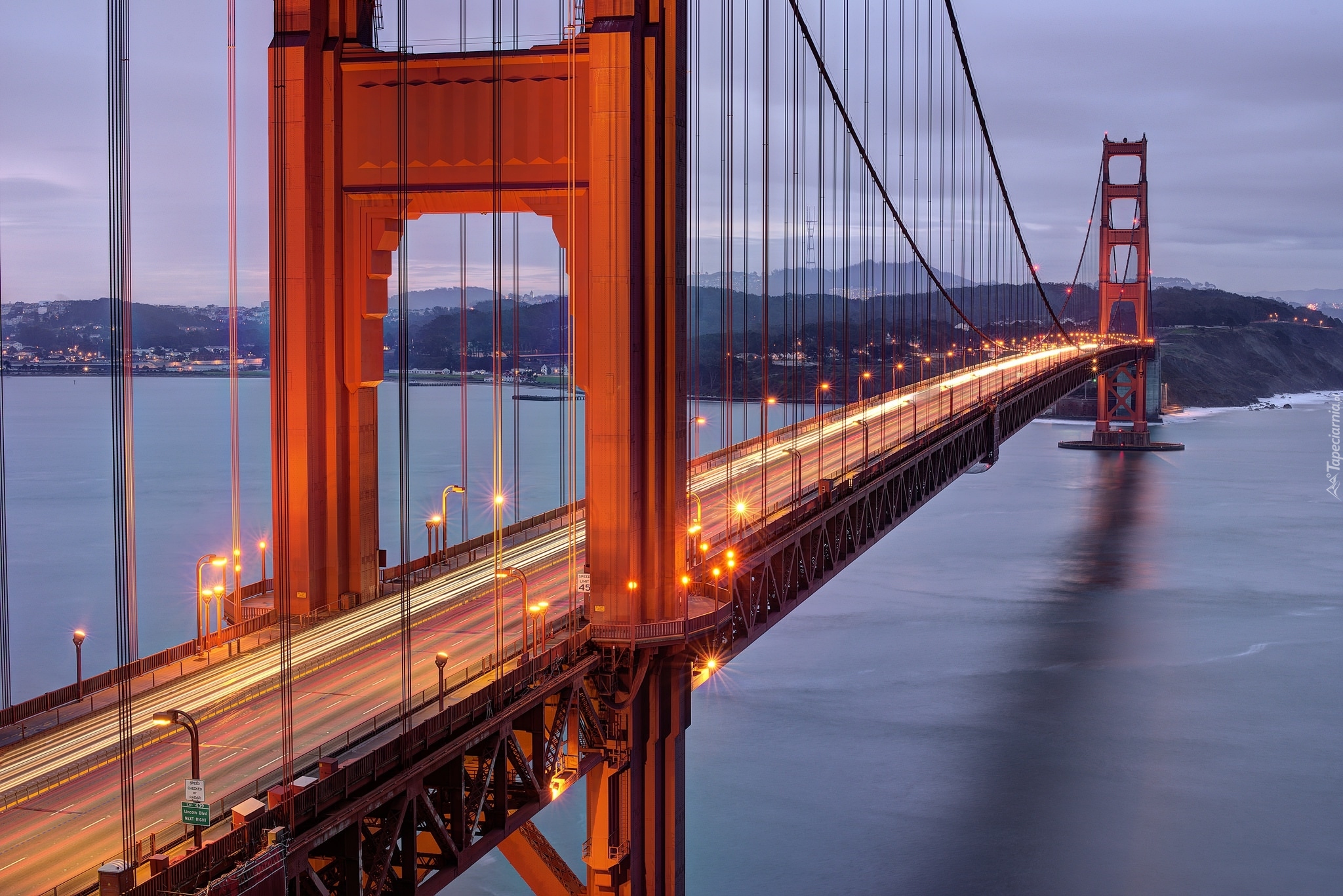 San Francisco, Most Golden Gate Bridge, Cieśnina Golden Gate, Stan Kalifornia, Stany Zjednoczone