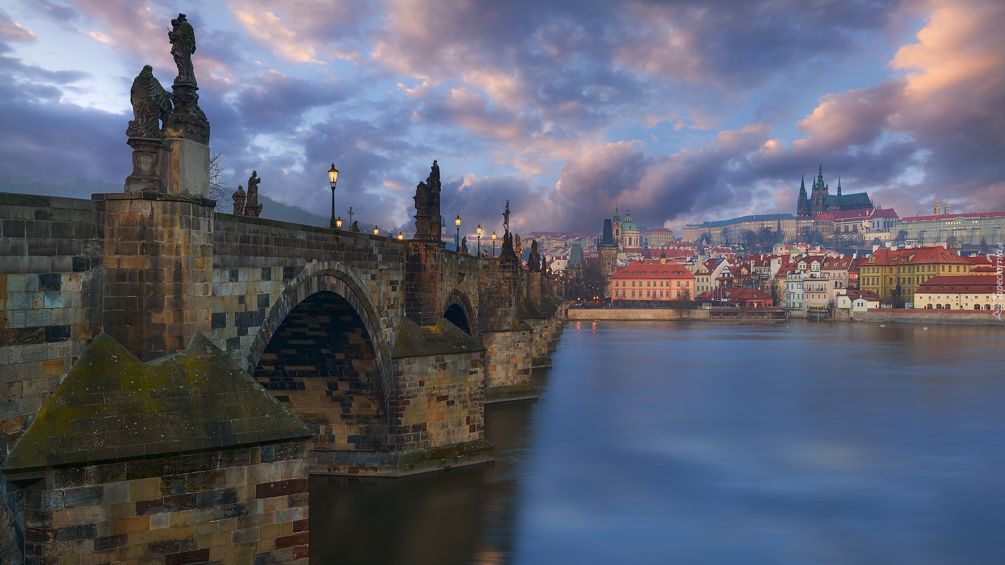 Czechy, Praga, Most Karola, Rzeka Wełtawa