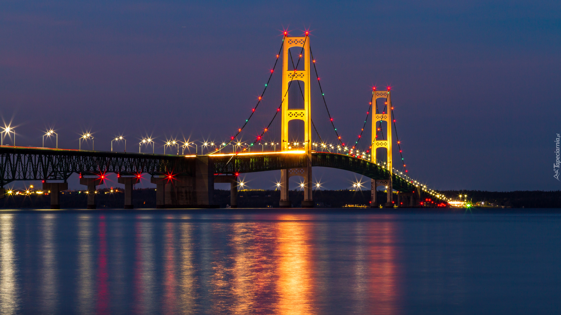 Stany Zjednoczone, Stan Michigan, Most Mackinac, Cieśnina Mackinac