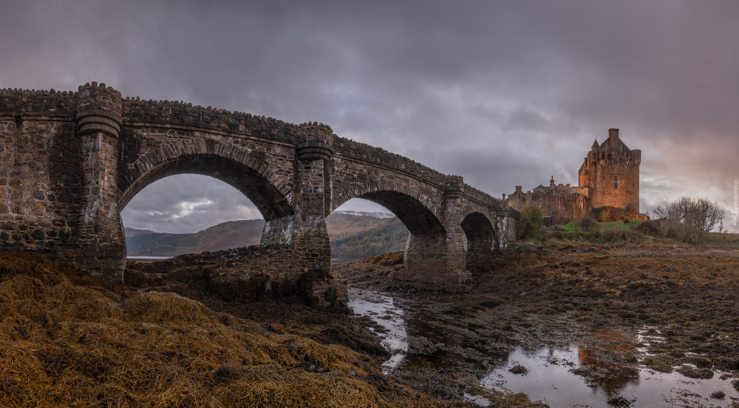 Szkocja, Most, Rzeka, Zamek, Eilean Donan