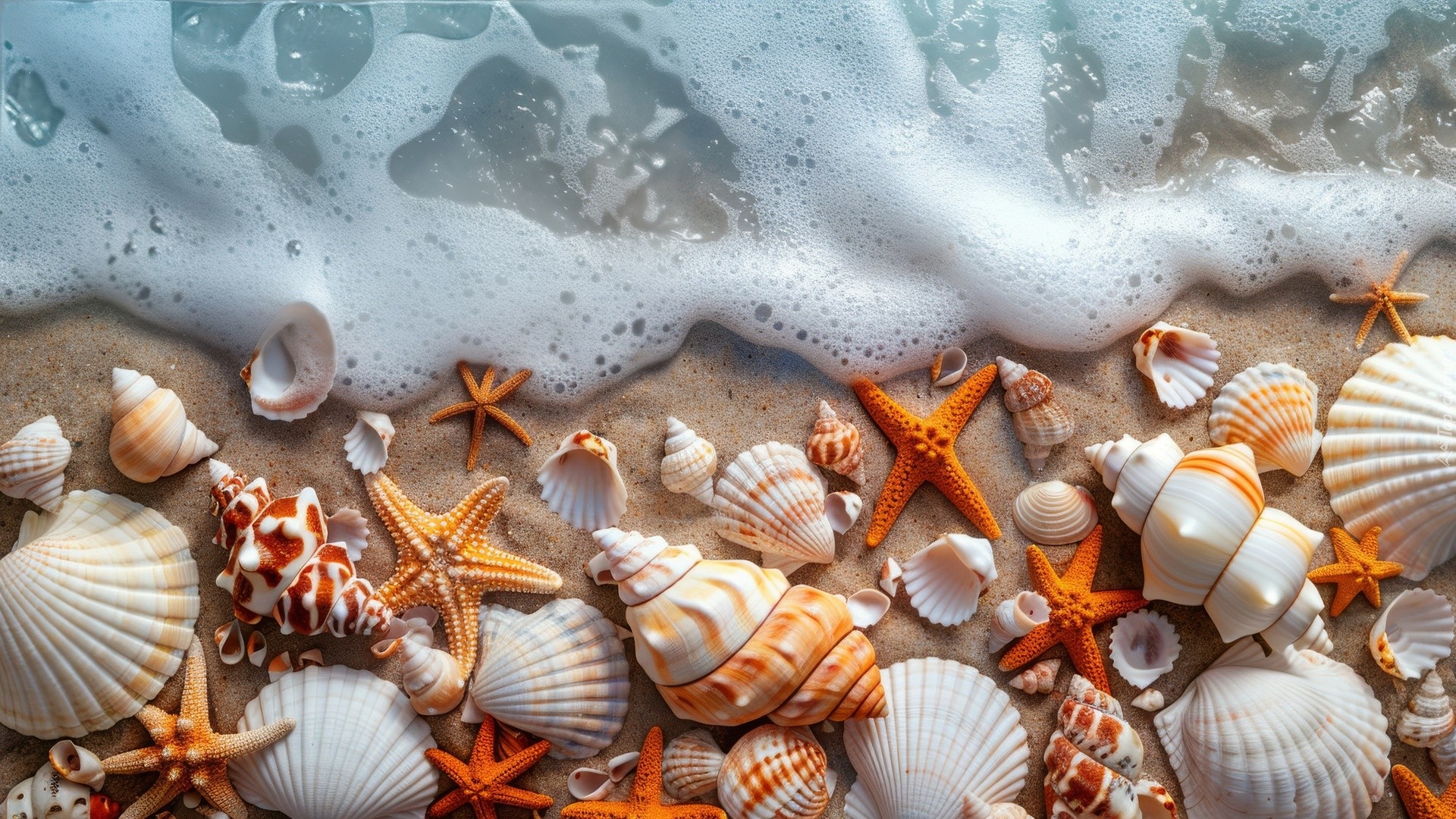 Fala, Brzeg, Plaża, Muszle