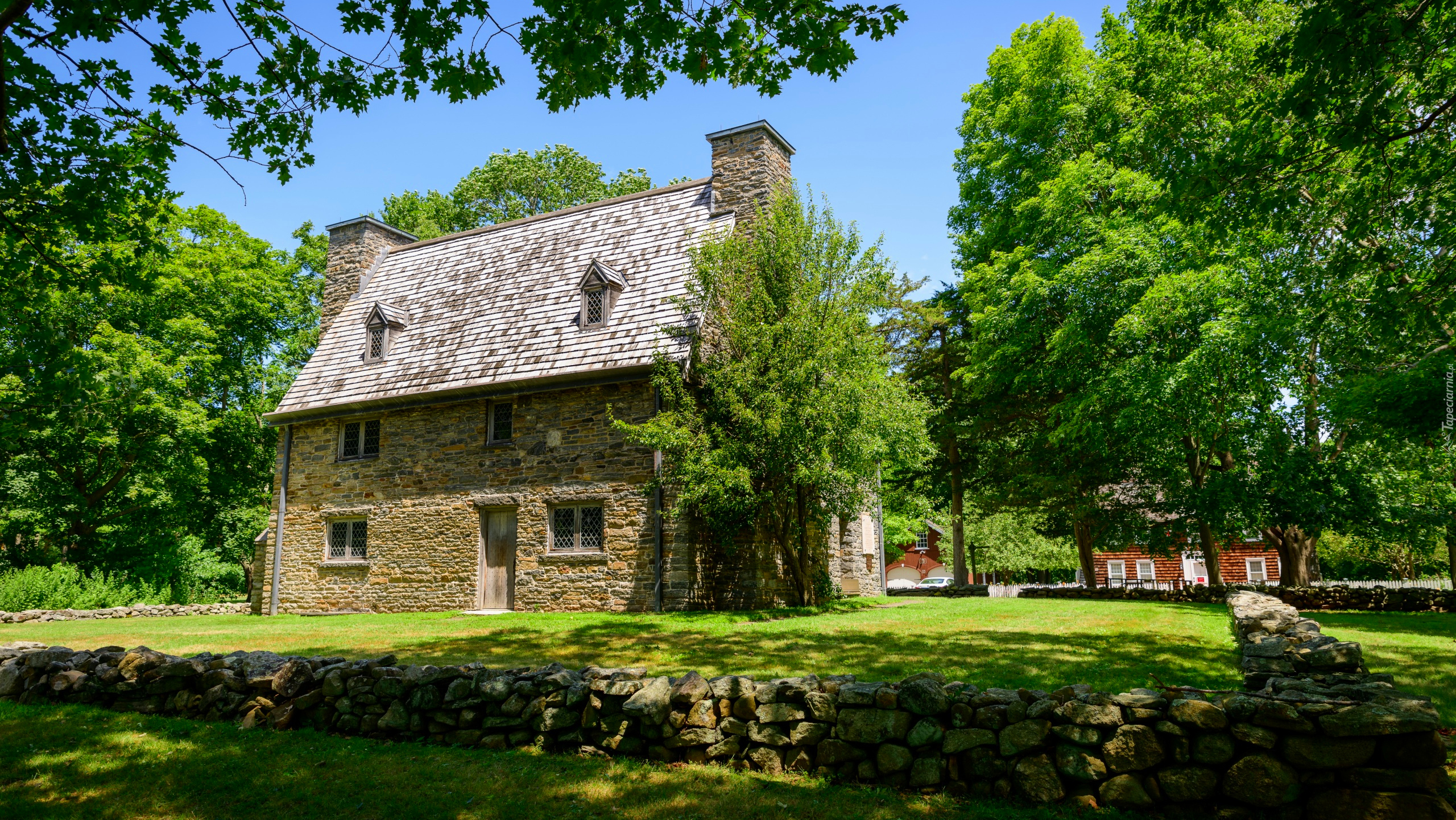 Zabytkowy, Dom, Muzeum historii, Henry Whitfield State Museum, Miejscowość Guilford, Stan Connecticut, Stany Zjednoczone