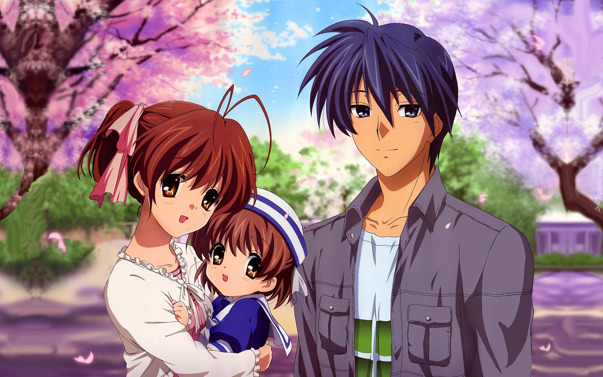 Manga Anime, Clannad, Rodzina, Dom