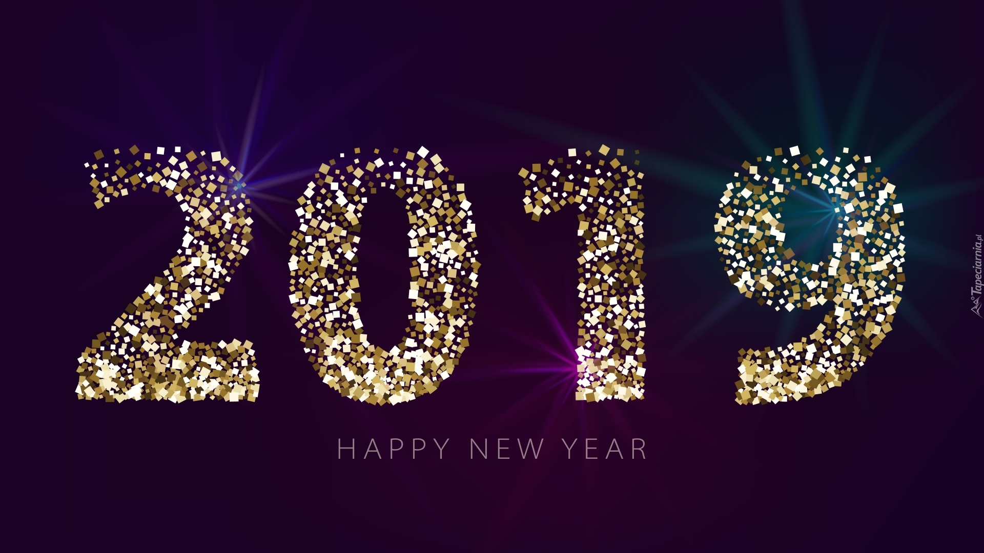 Nowy Rok, 2019, Napis, Happy New Year