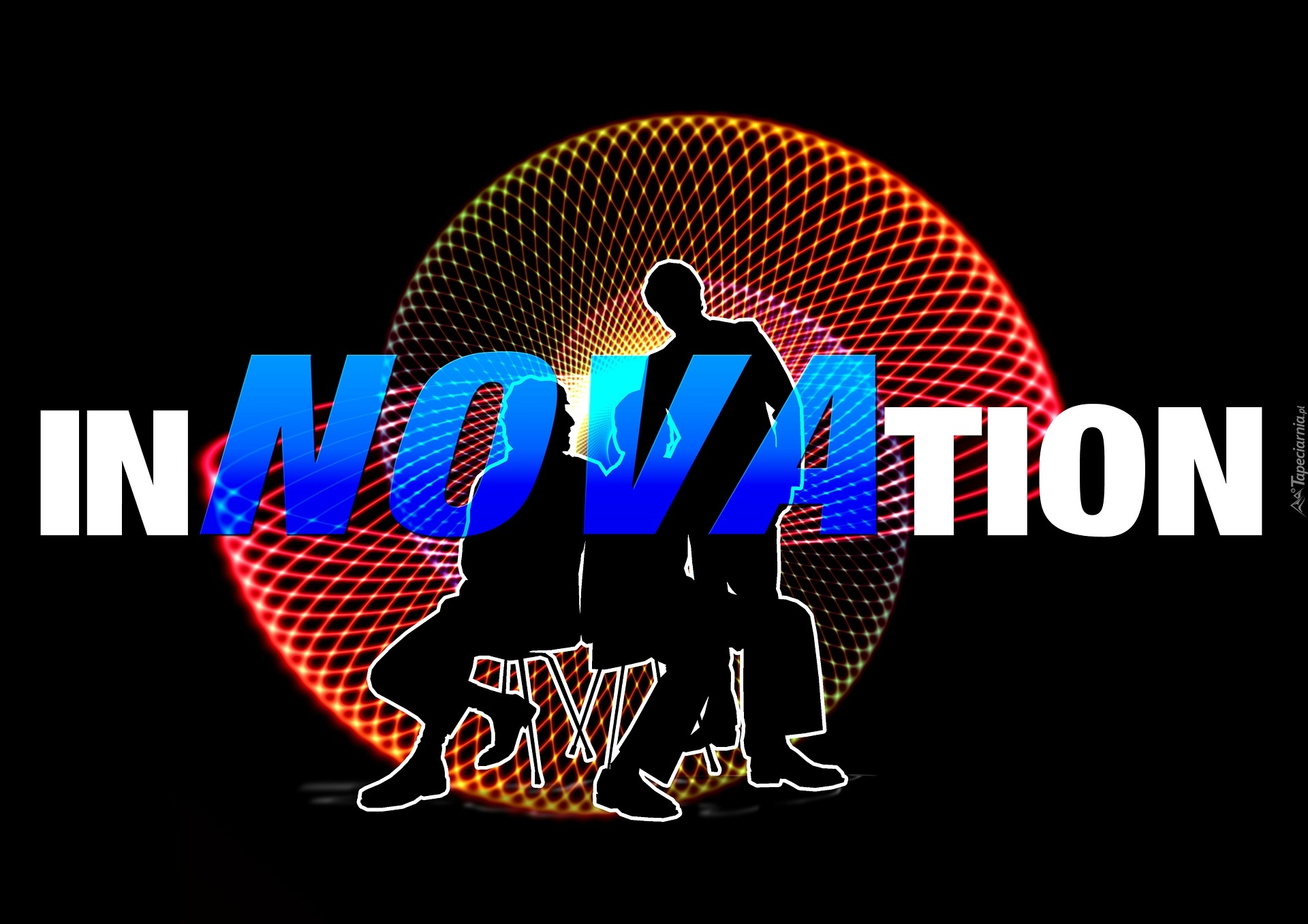 Napis, Innovation, Innowacja, 2D