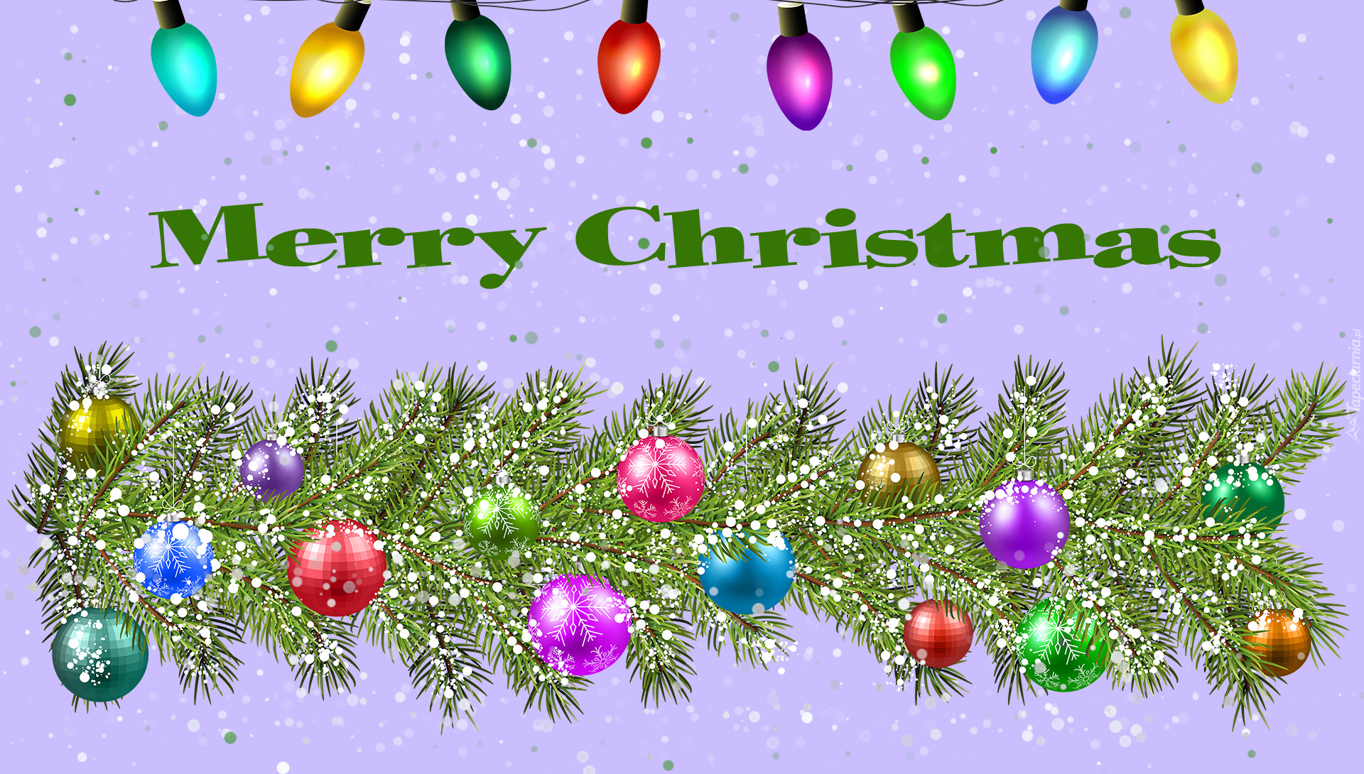 Świąteczne, Boże Narodzenie, Lampki, Stroik, Bombki, Napis, Merry Christmas