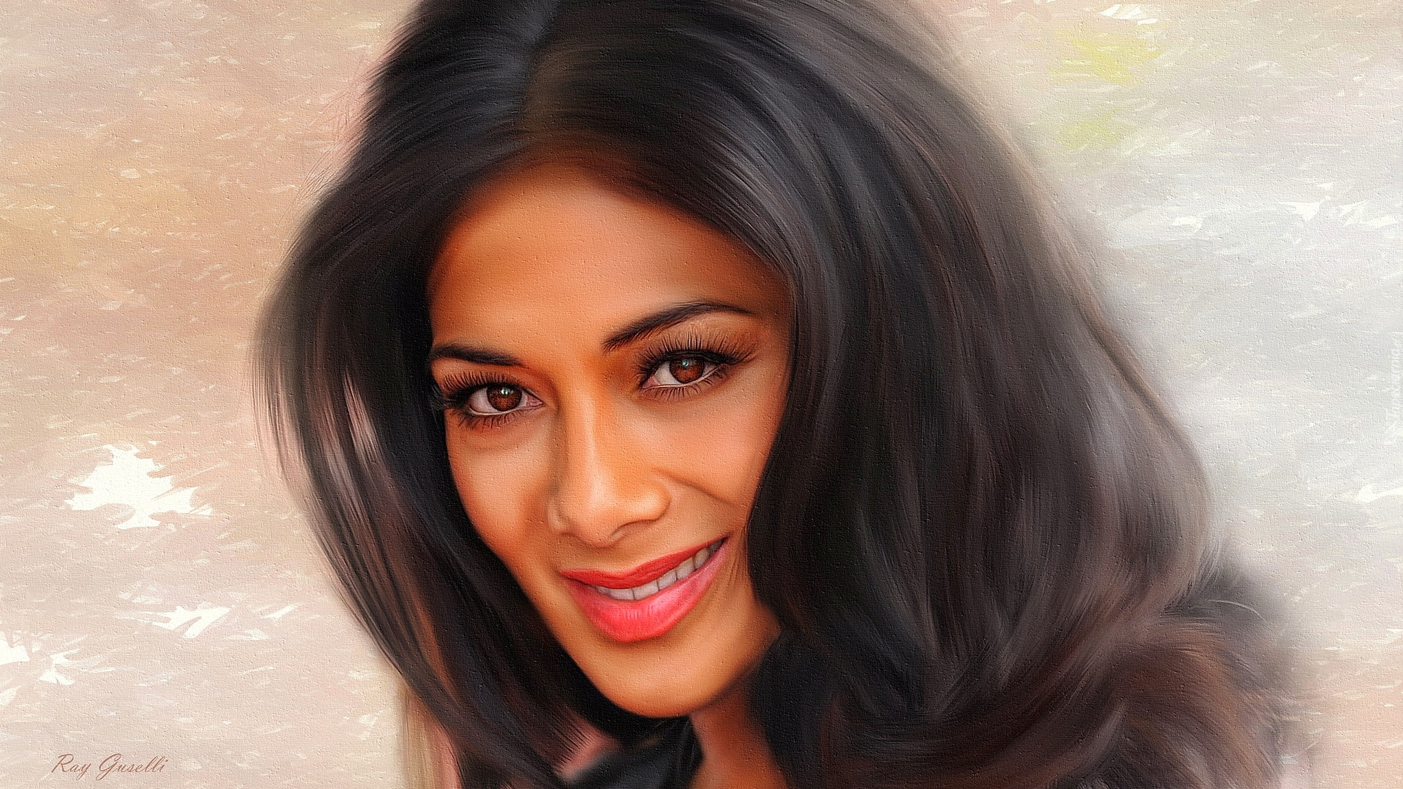 Portret, Piosenkarka, Nicole Scherzinger, Grafika