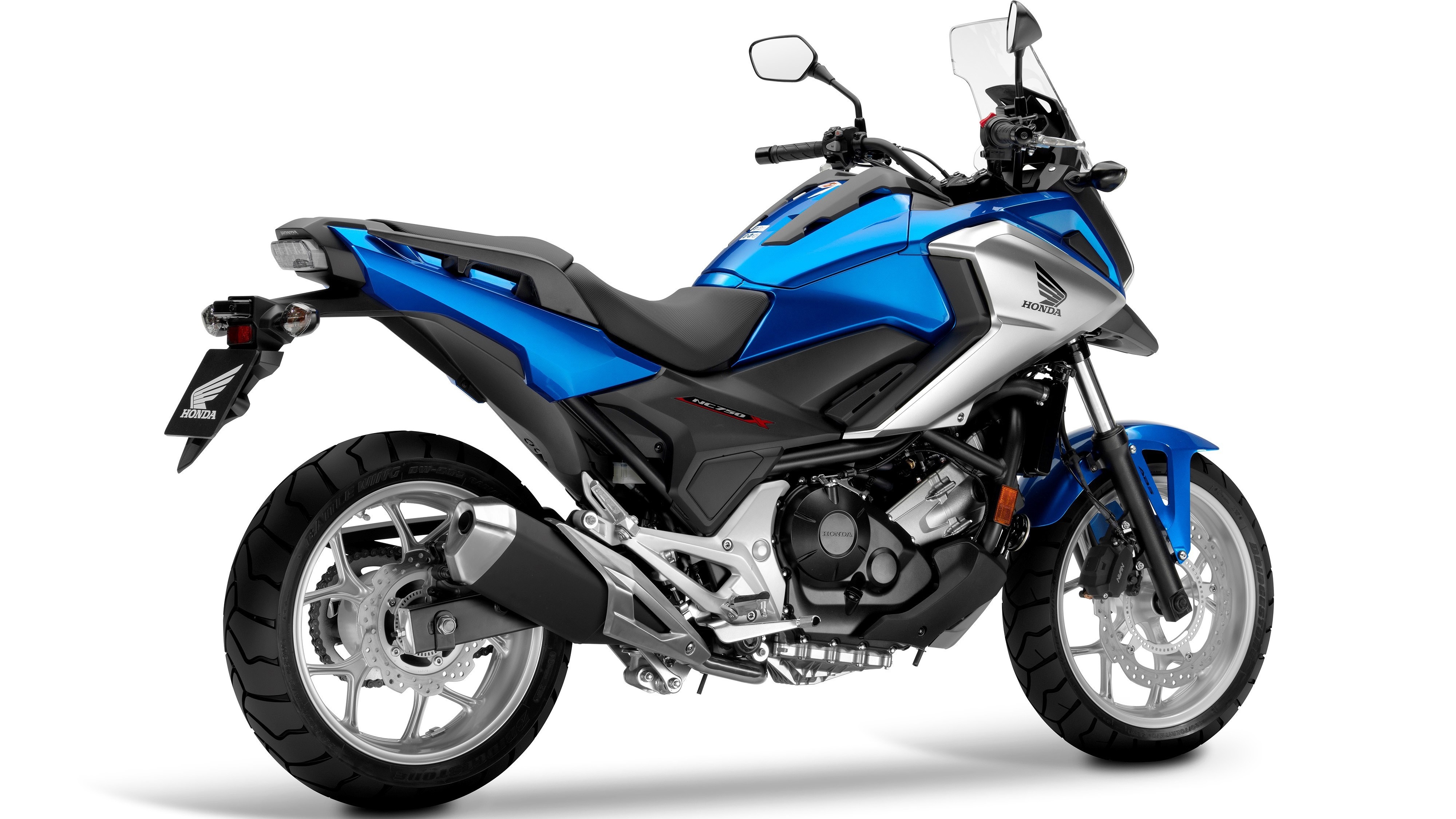 Niebieski, Motocykl, Honda, NC 750X