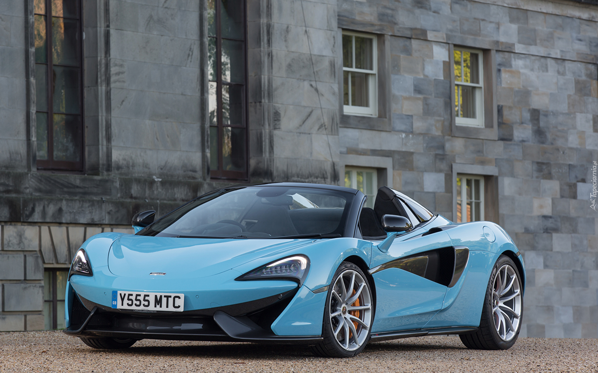 Niebieski, McLaren 570S, Spider, 2018