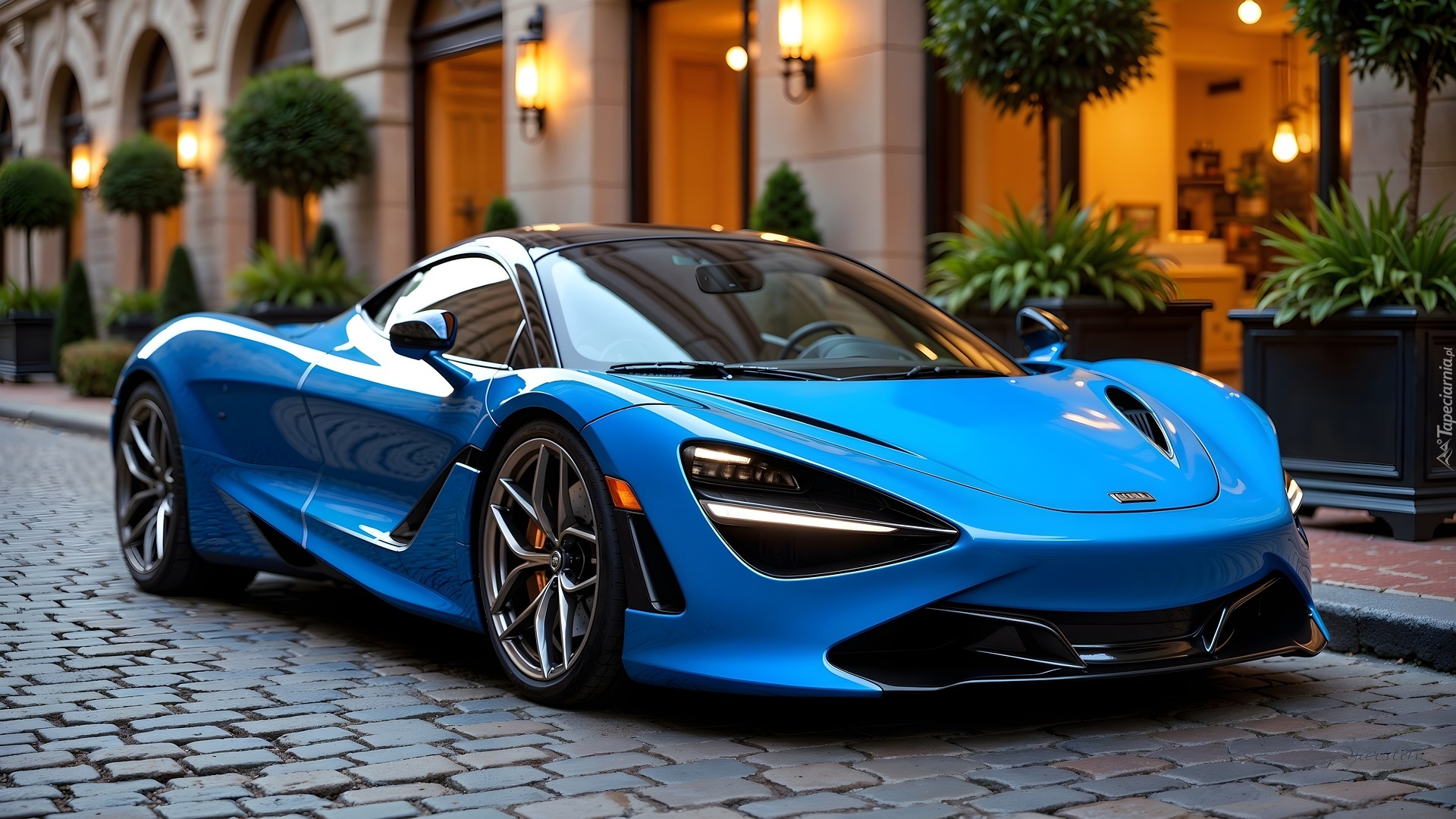 Niebieski, Samochód, McLaren