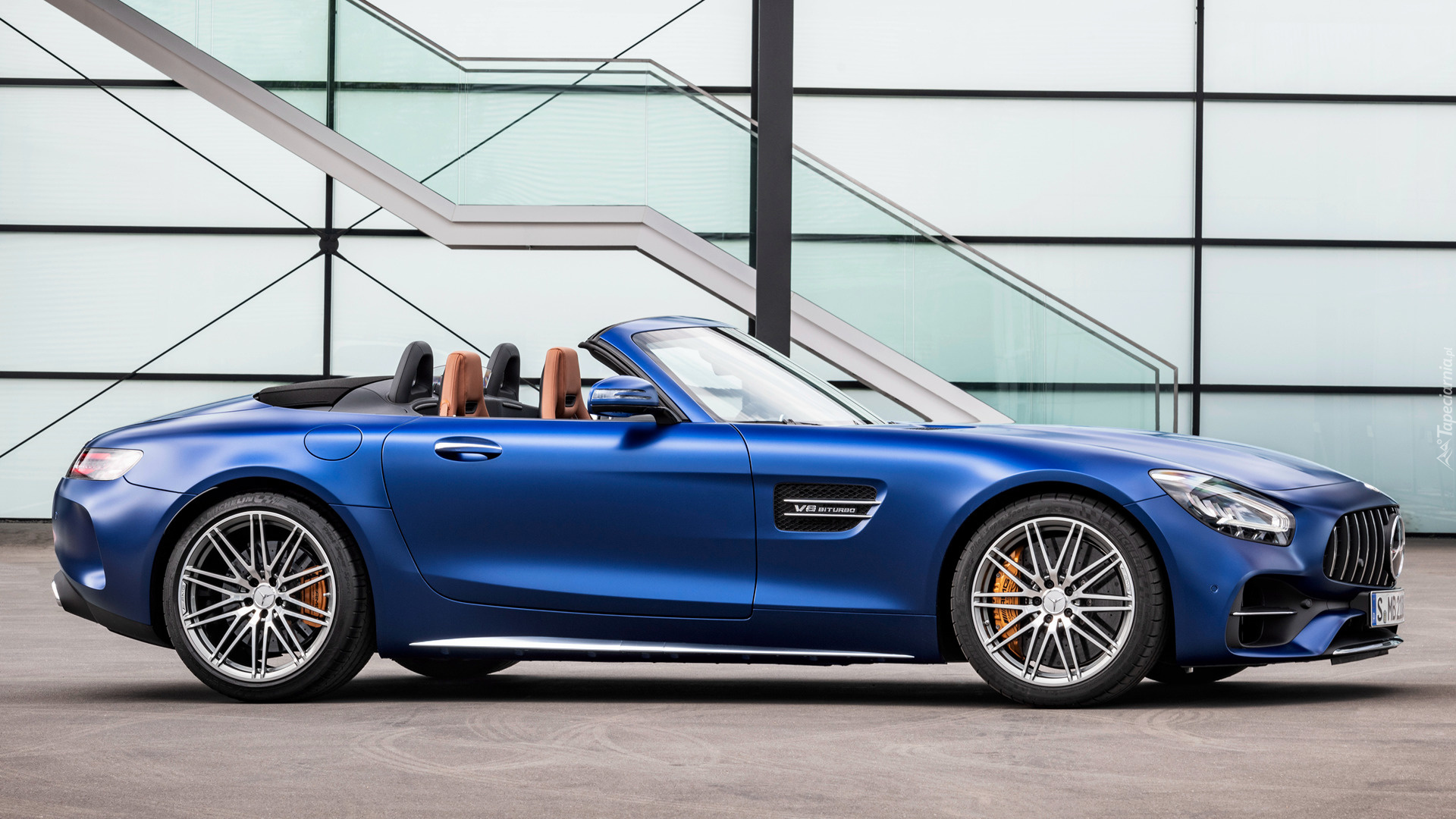 Niebieski, Mercedes-AMG GT, Cabrio