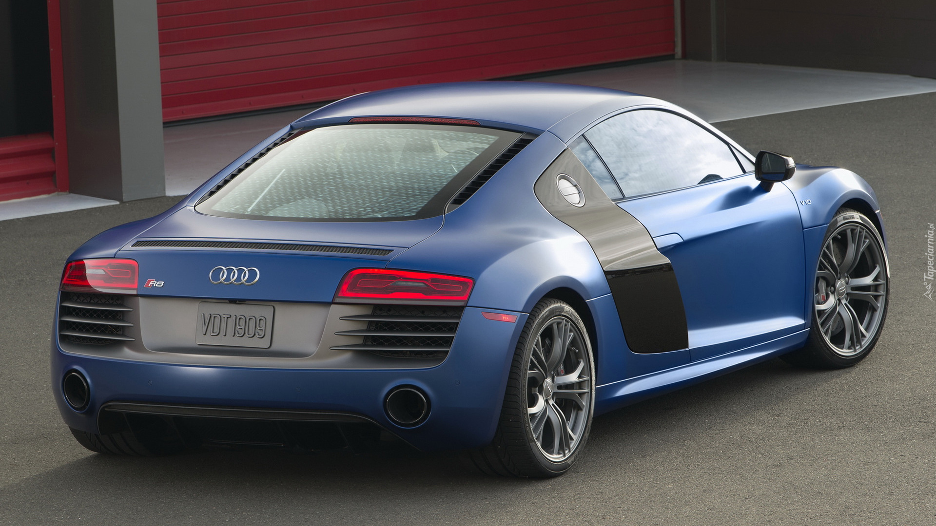 Niebieskie, Audi R8, Tył