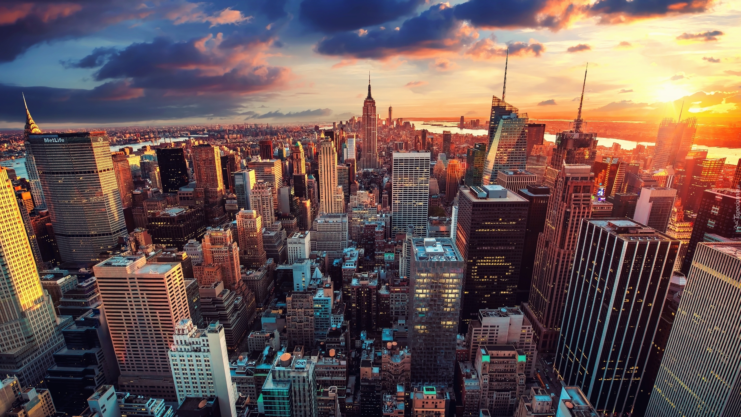 Manhattan, Nowy Jork, Wieżowce, Z lotu ptaka