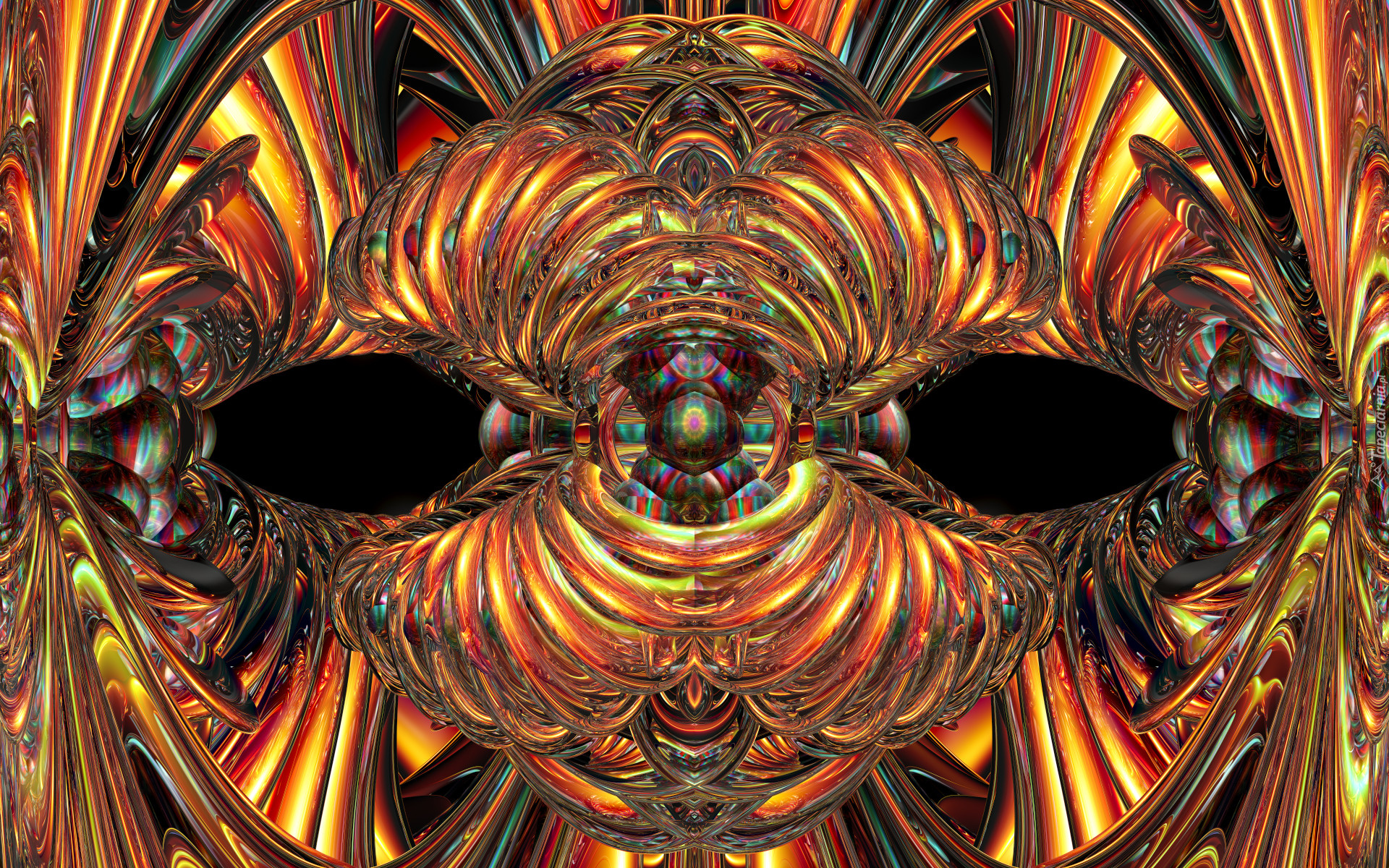 Złota, Grafika 3D, Abstrakcja