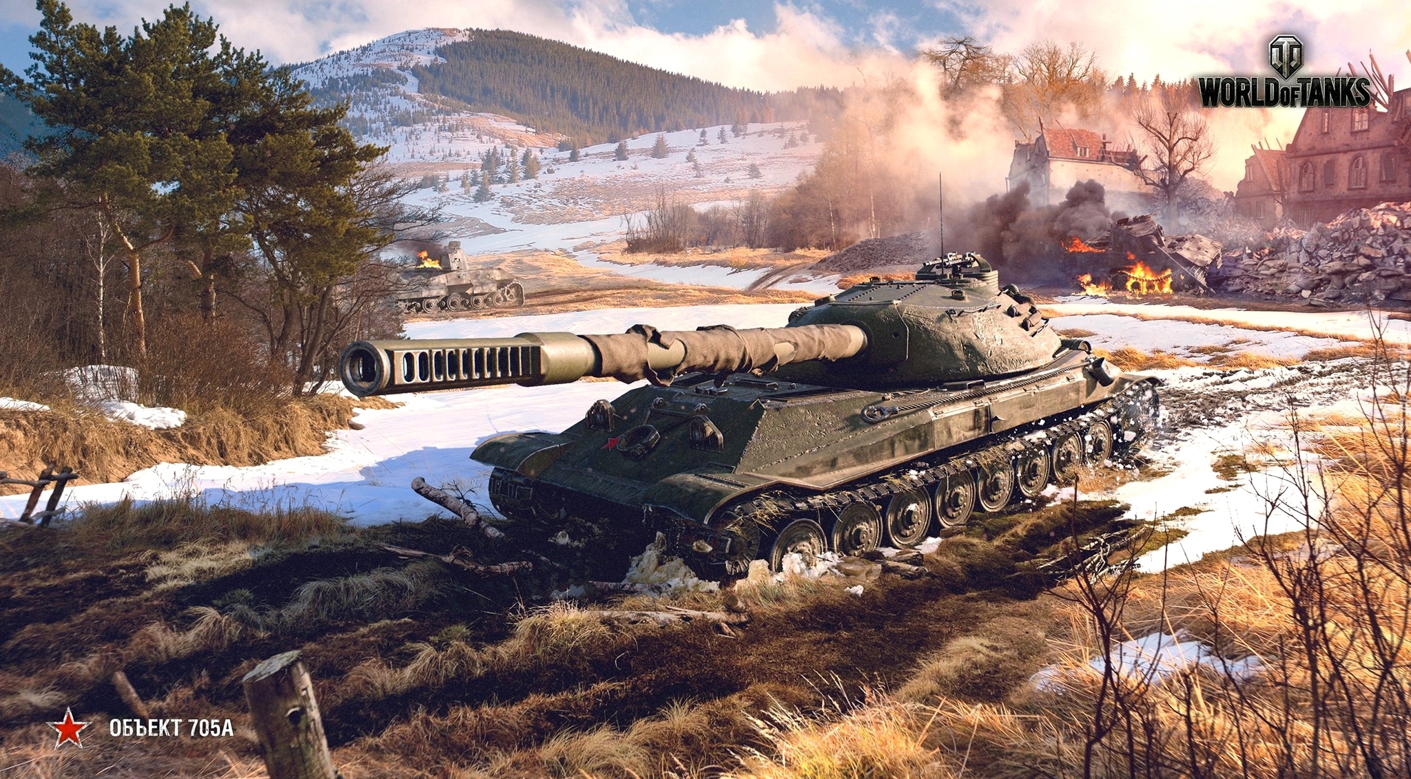 Gra, World of Tanks, Radziecki, Czołg, Object 705A