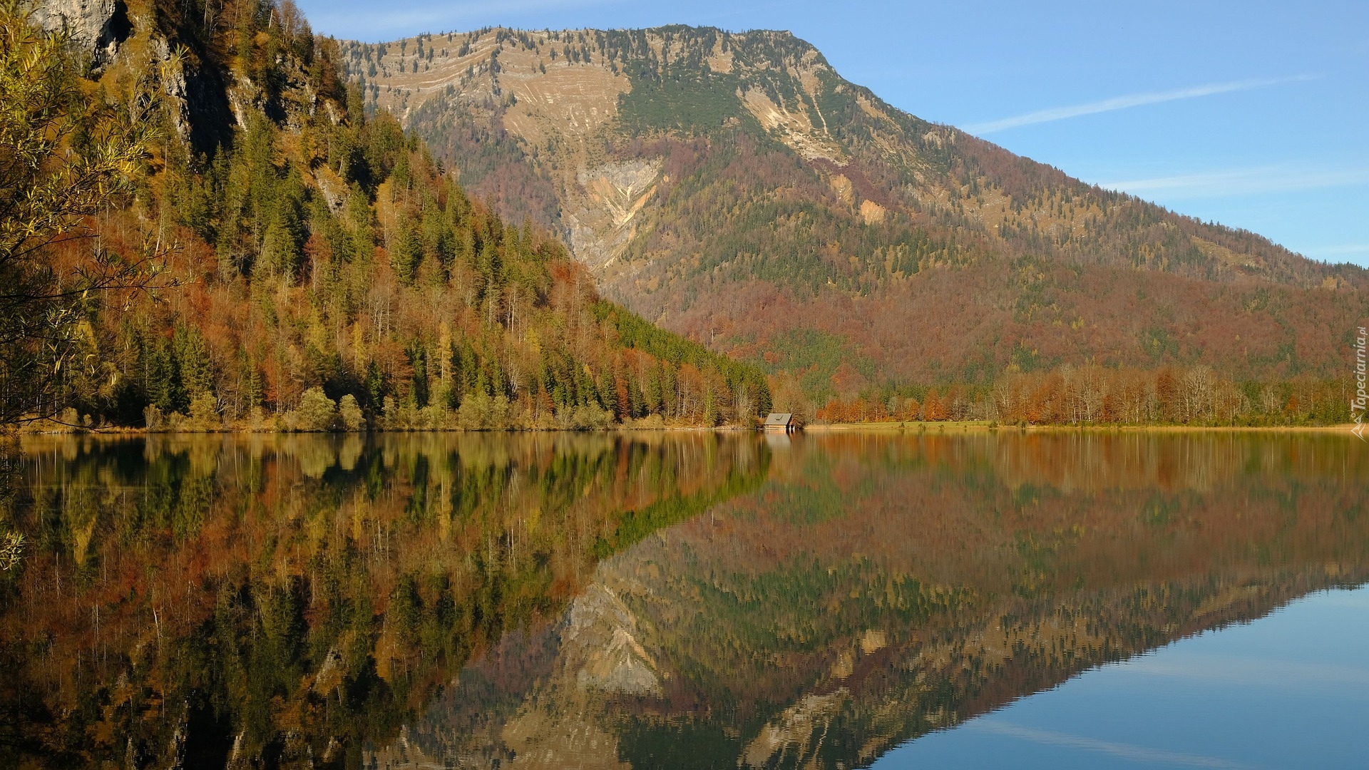 Góry, Jezioro, Drzewa, Lasy, Odbicie