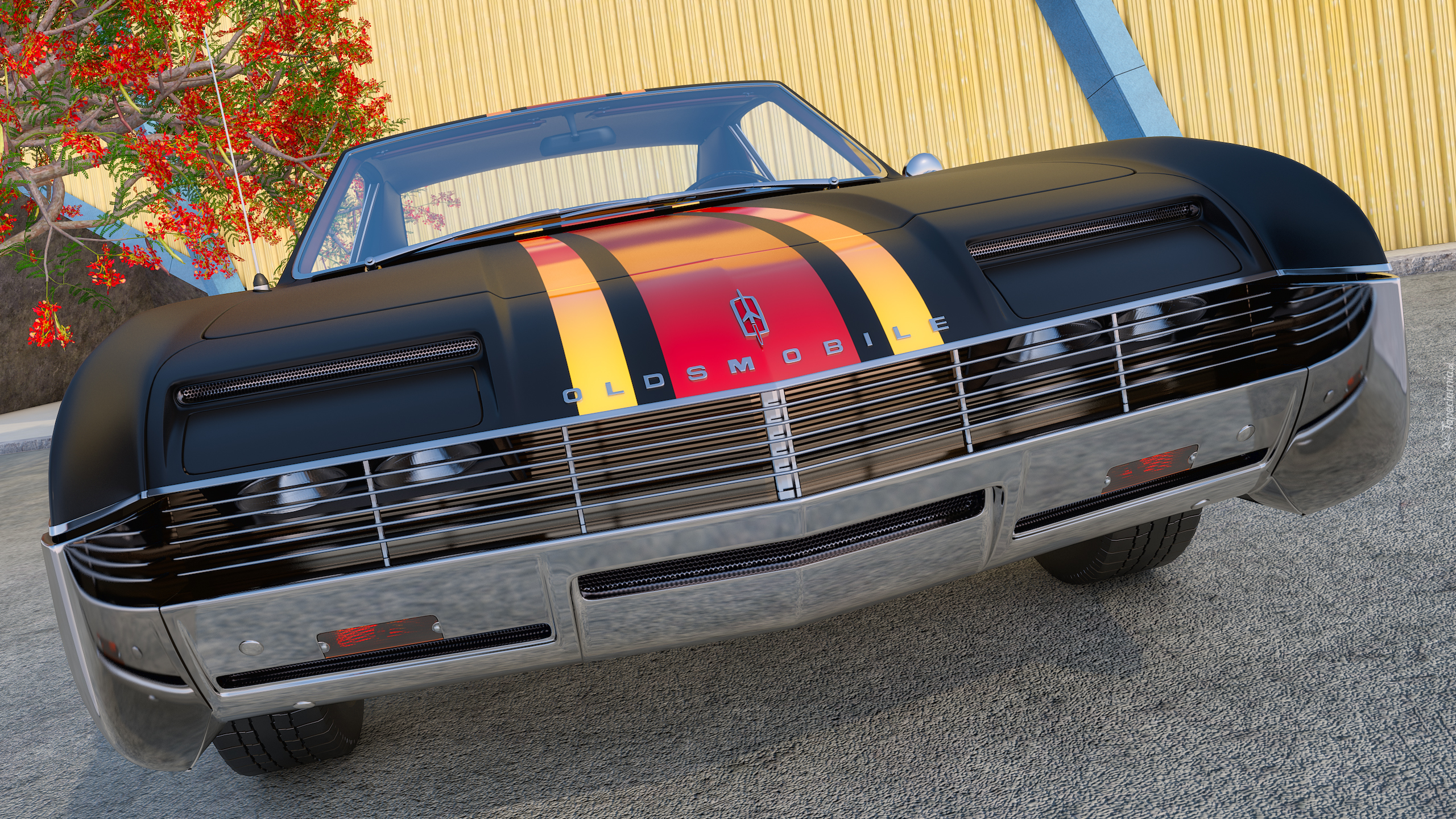 Zabytkowy, Oldsmobile Toronado, 1966, 3D
