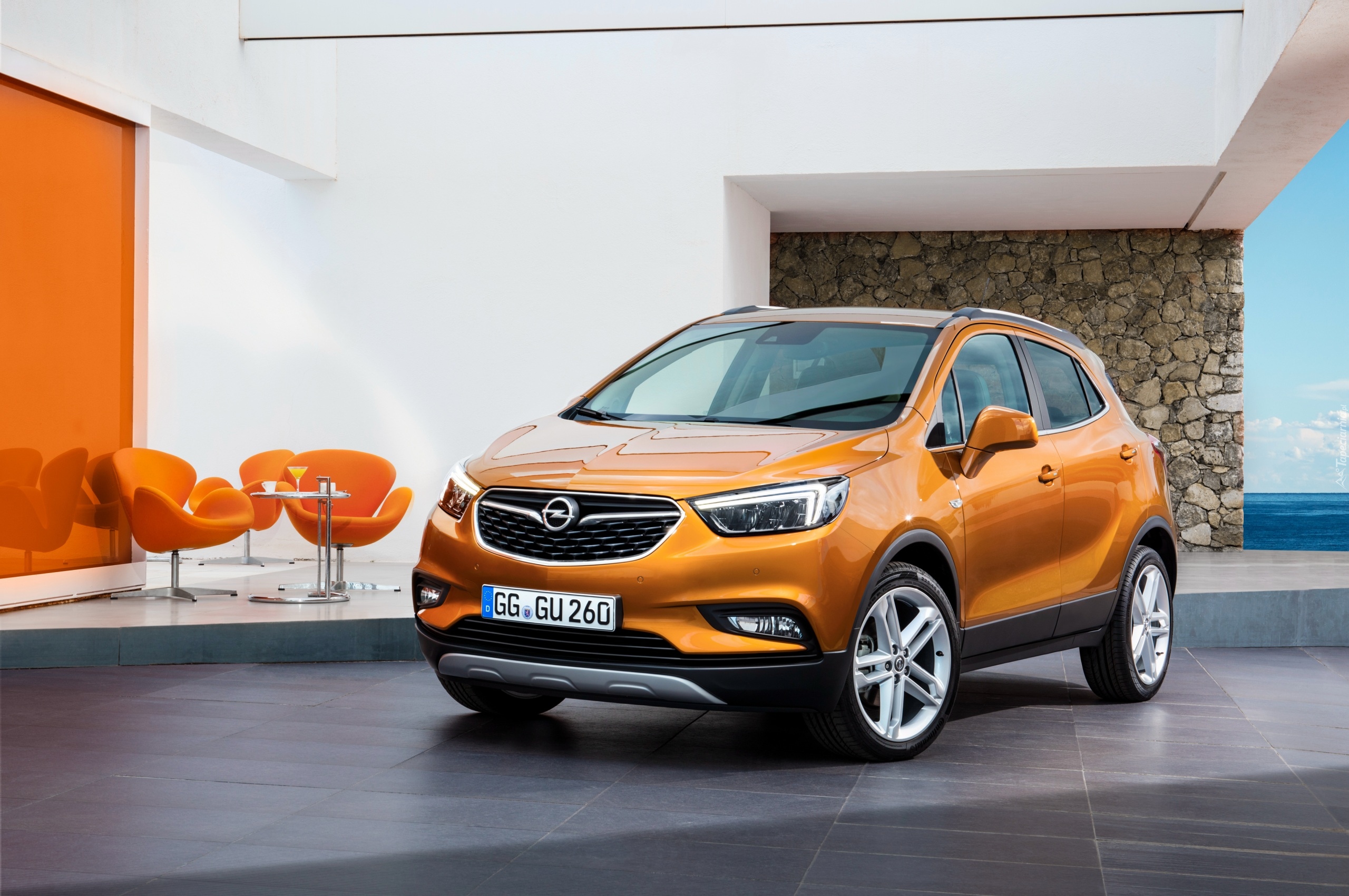 Pomarańczowy, Opel Mokka X, 2016