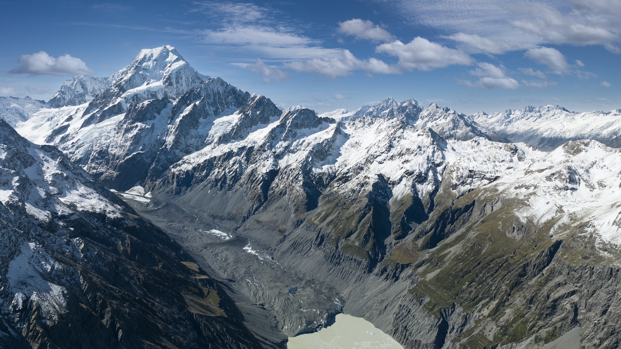 Nowa Zelandia, Park Narodowy Góry Cooka, Góra Cooka, Mount Cook, Góry, Kamienie