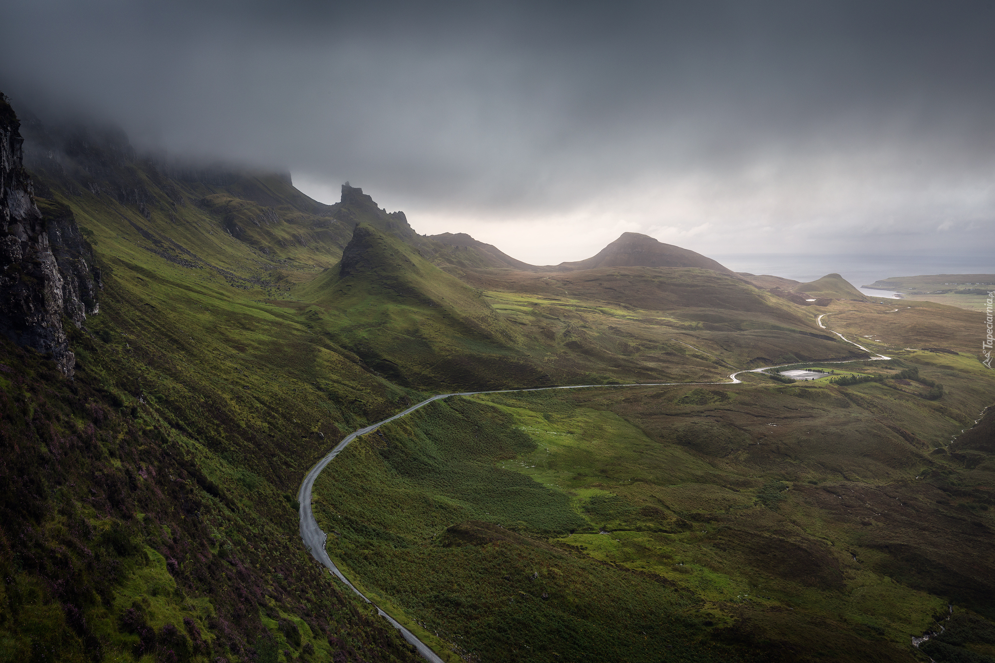 Góry, Wzgórza, Osuwisko, Quiraing, Wyspa Skye, Szkocja