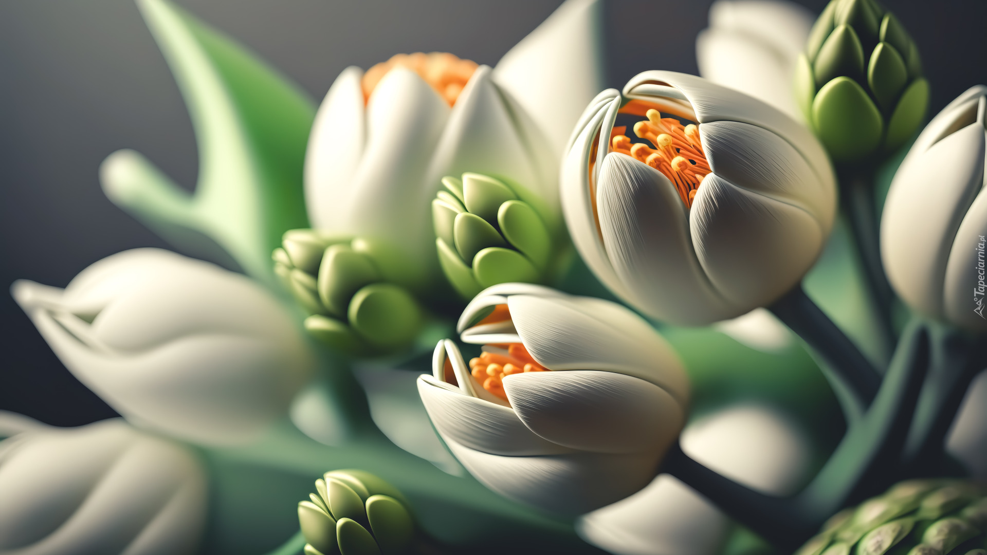 Tulipany, Białe, 2D