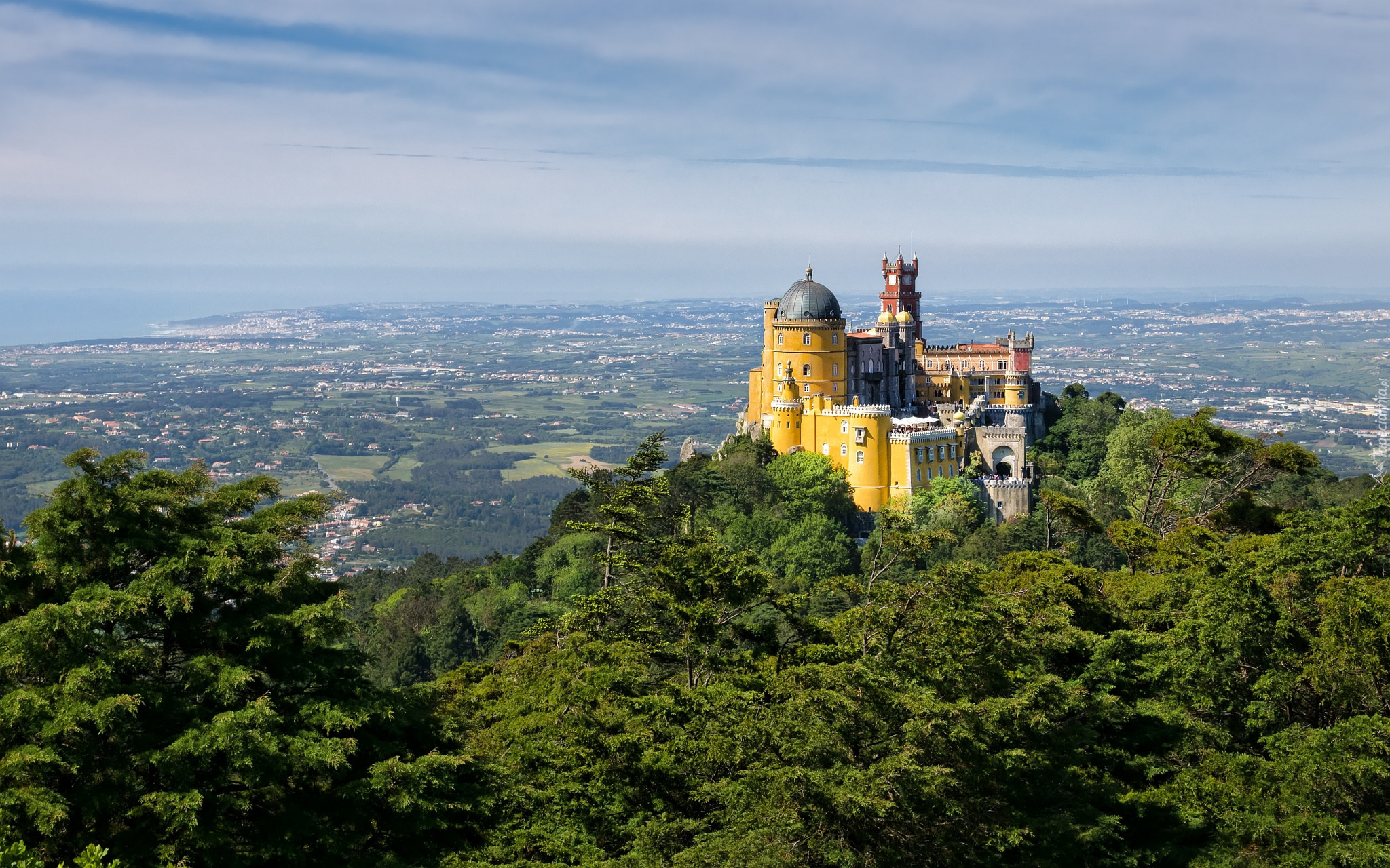 Portugalia, Region Lizbona, Miejscowość Sintra, Pałac Pena, Wzgórze