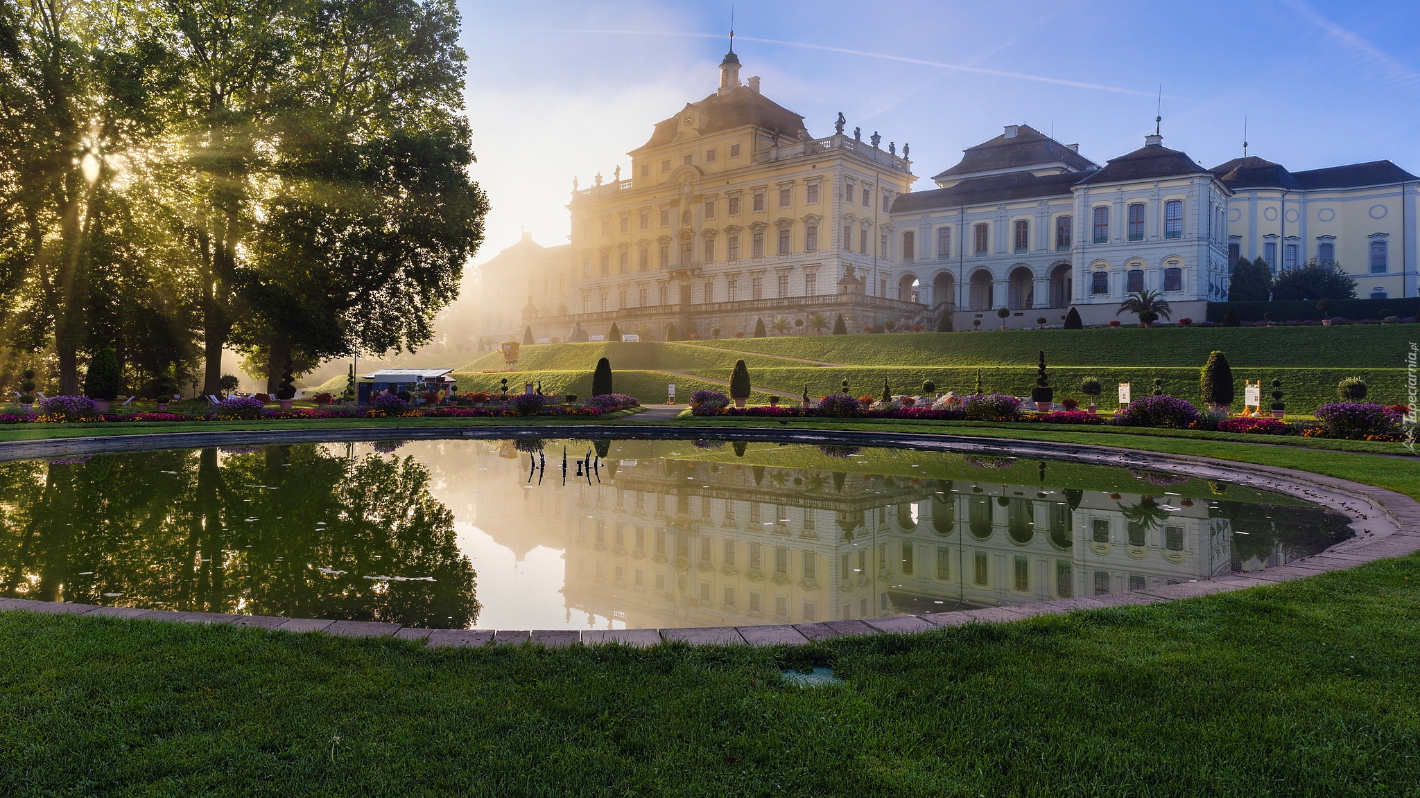 Park, Drzewa, Pałac Ludwigsburg, Niemcy