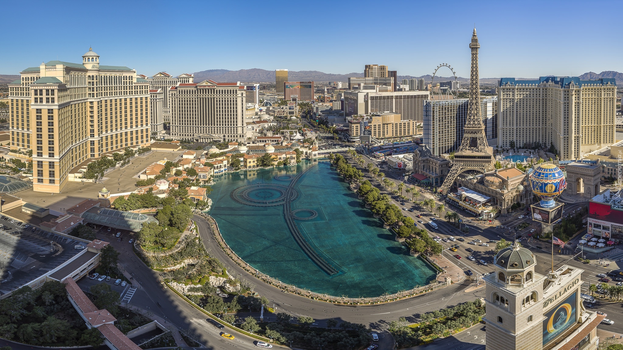 Stany Zjednoczone, Stan Nevada, Las Vegas, Hotel, Kasyno, Bellagio, Fontanna