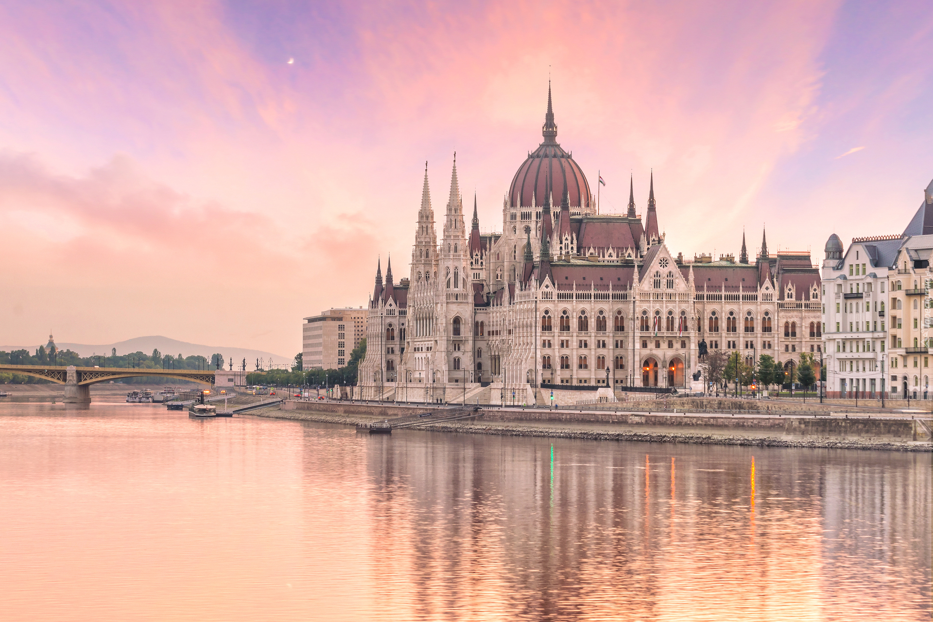 Parlament, Rzeka, Dunaj, Budapeszt, Węgry