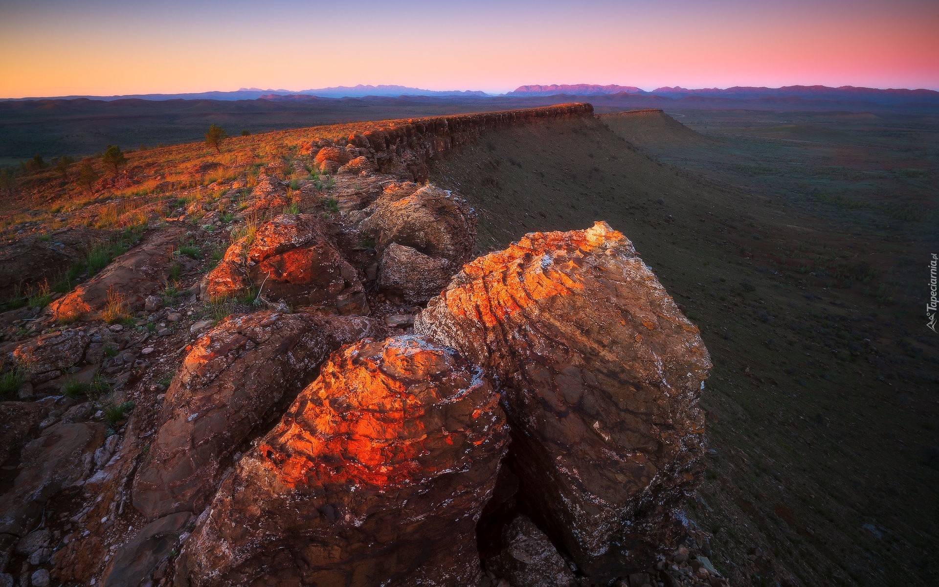 Góry, Flinders Ranges, Szczyt Mount Emily, Park Narodowy Gór Flindersa, Skały, Blinman, Australia