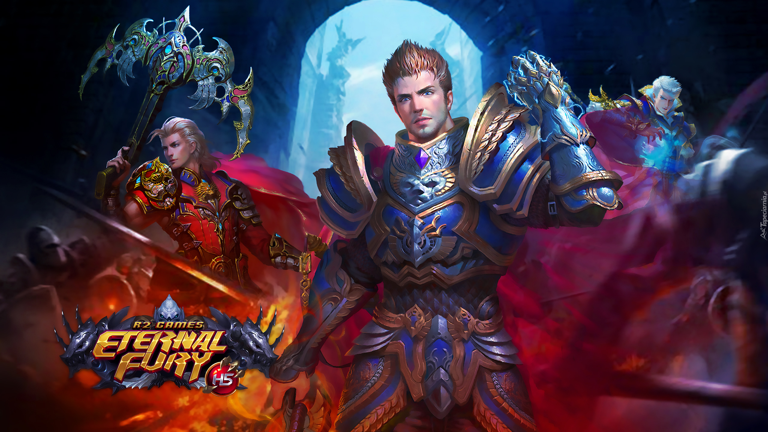 Gra, Eternal Fury, Rycerze, Broń, Plakat