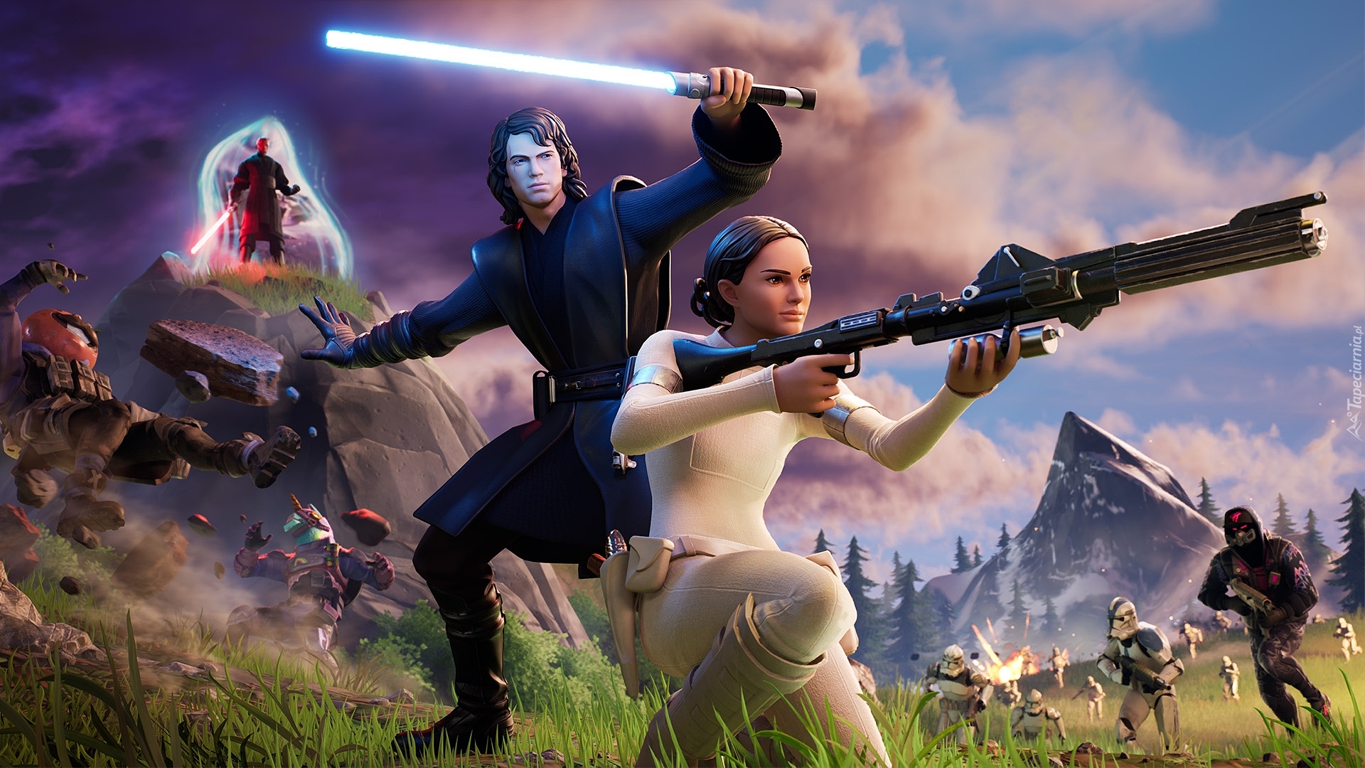 Postacie, Gra, Fortnite Star Wars, Plakat