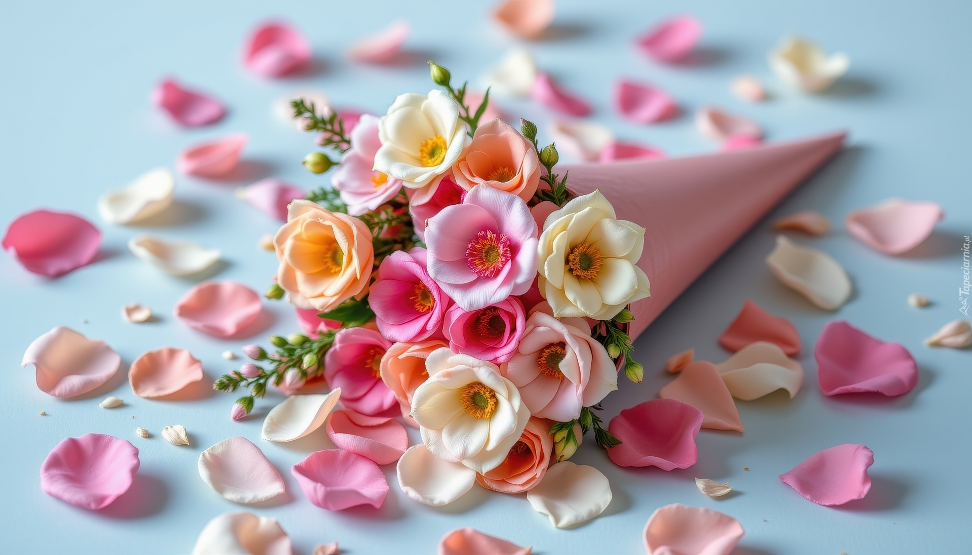 Kwiaty, Płatki, Rożek