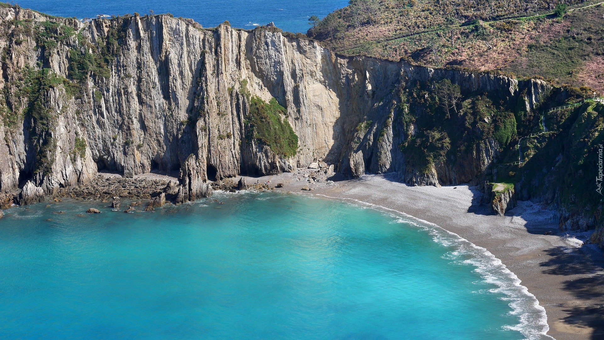 Hiszpania, Plaża, Playa del Silencio, Morze, Skały, Asturia