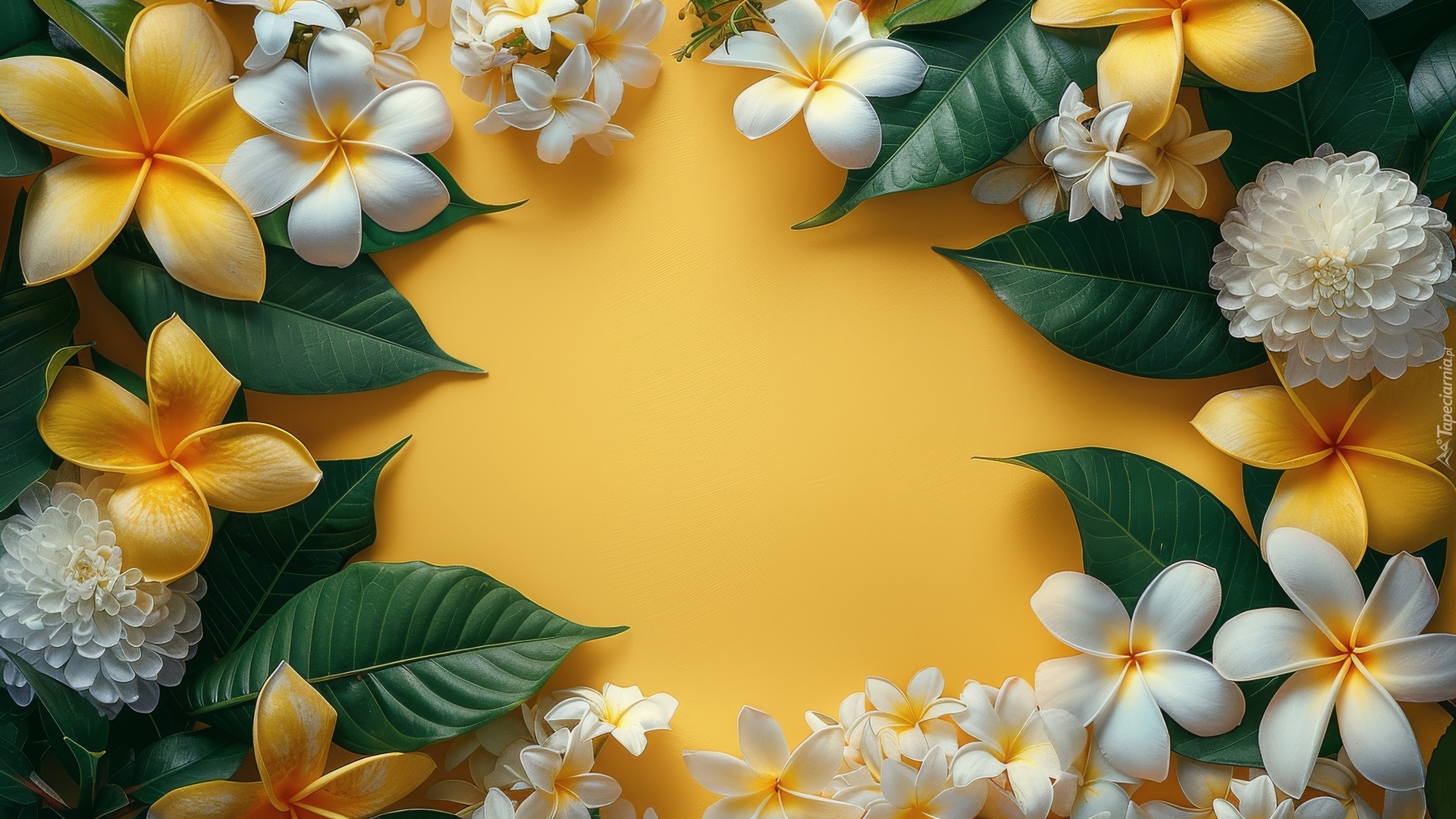 Plumeria, Kwiaty, Liście