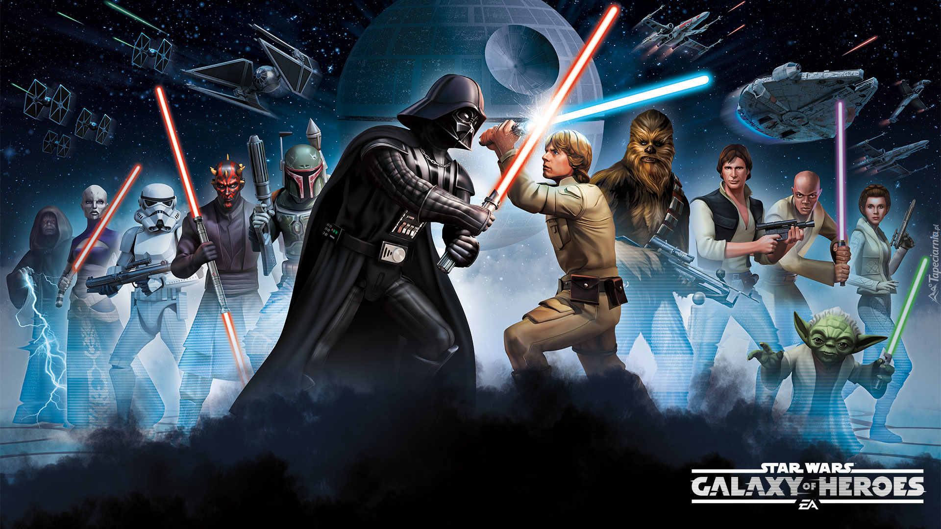 Star Wars: Galaxy of Heroes, Luke Skywalker, Darth Vader, Walka