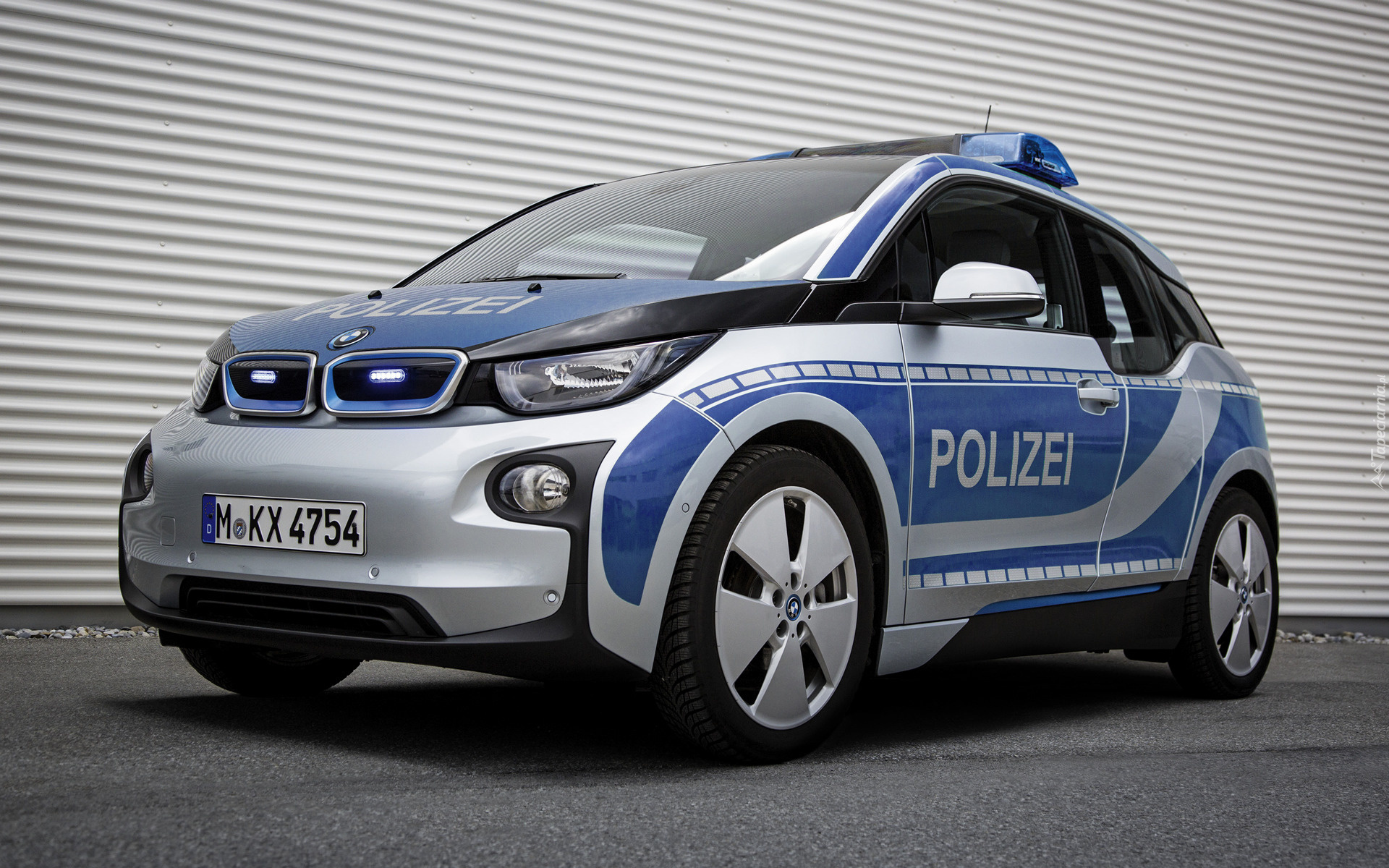 Samochód, Policyjny, BMW i3, 2015