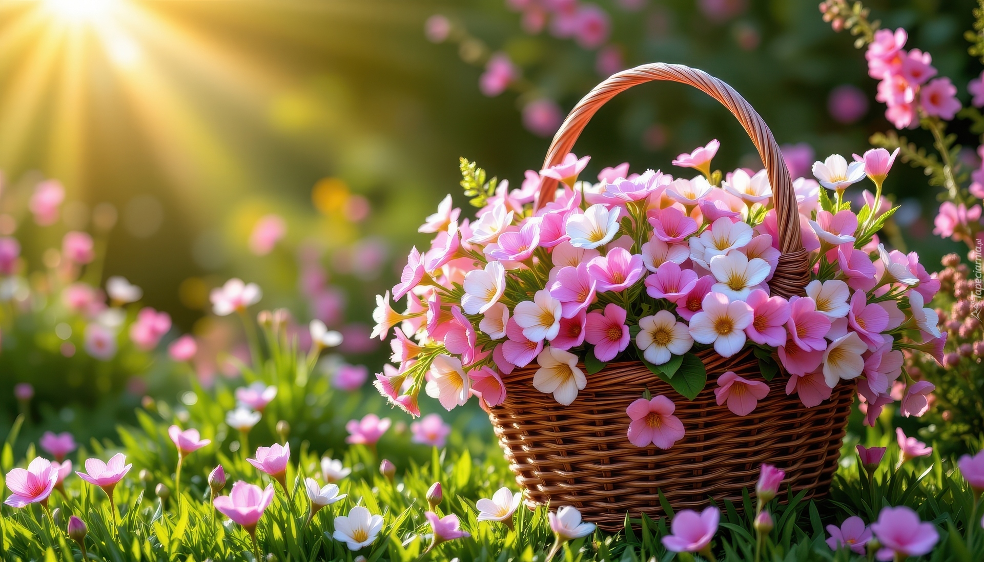 Kwiaty, Wiklinowy, Koszyk