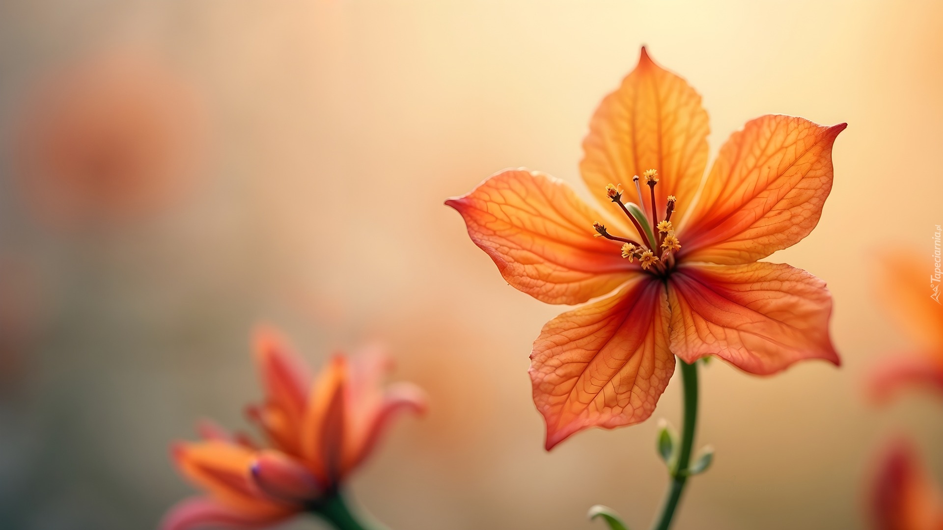 Pomarańczowy, Rozkwinięty, Kwiat