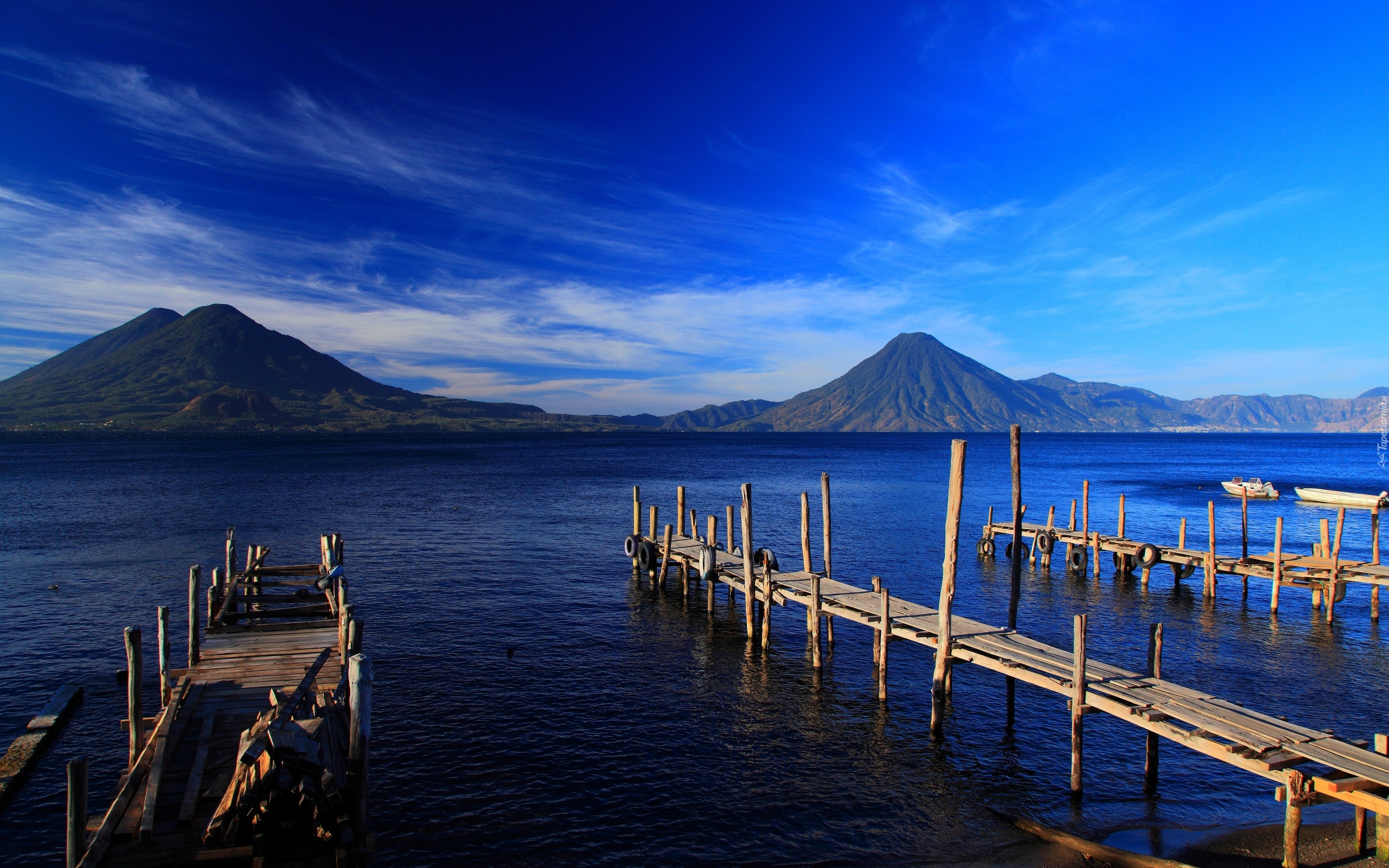 Gwatemala, Jezioro Atitlan, Wulkany, Pomosty