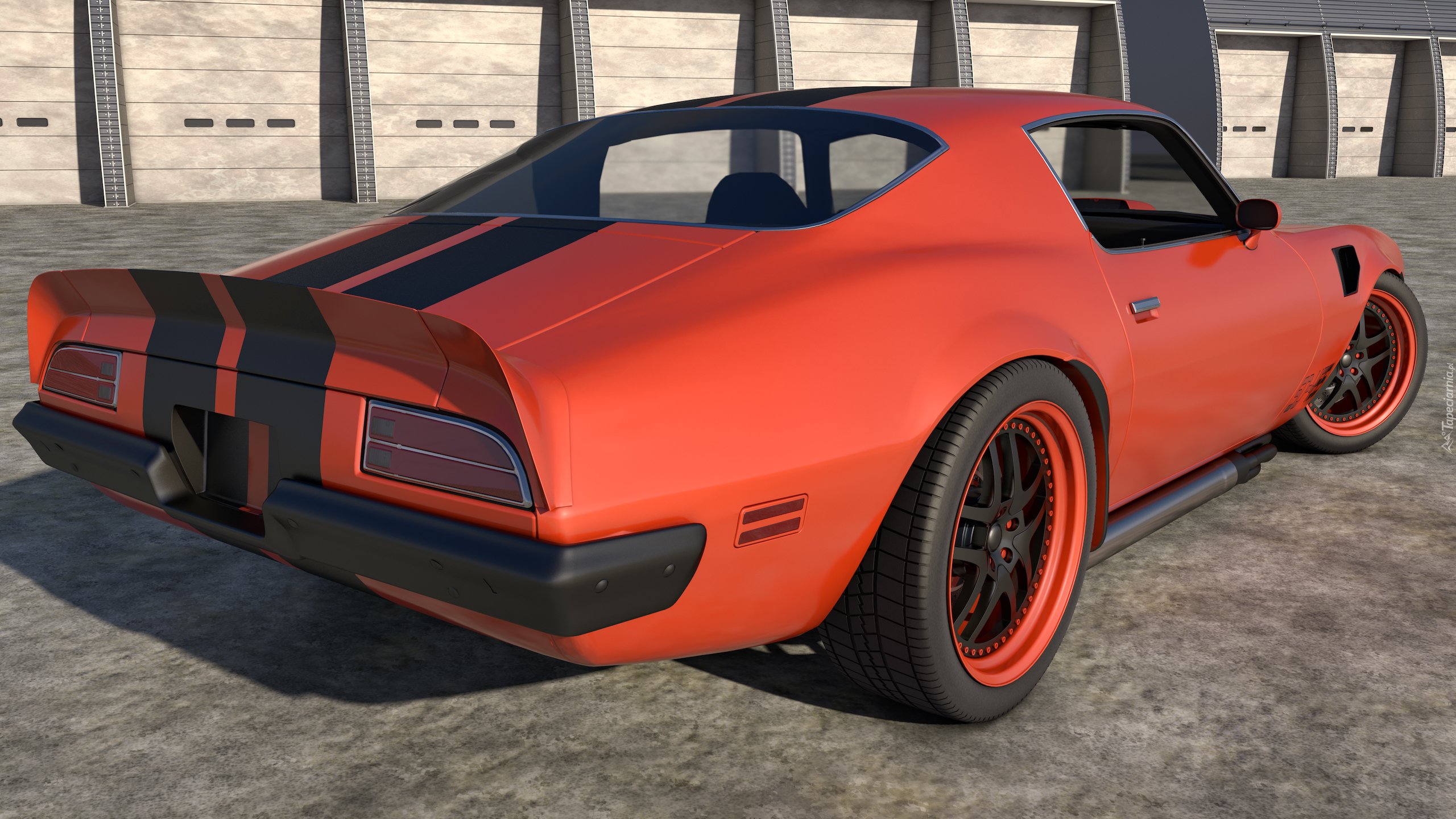 Pontiac Trans Am, 1973, Tył, 3D