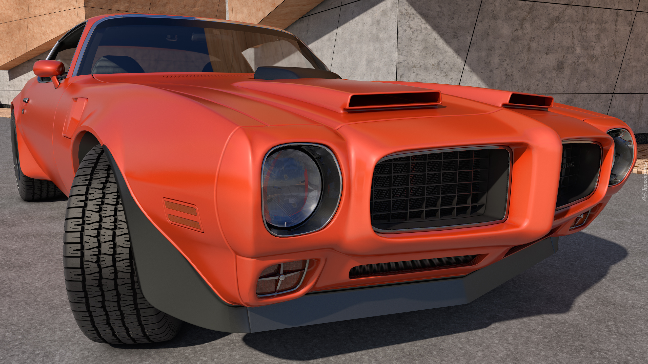 Pontiac Trans Am, 1973, Przód, 3D