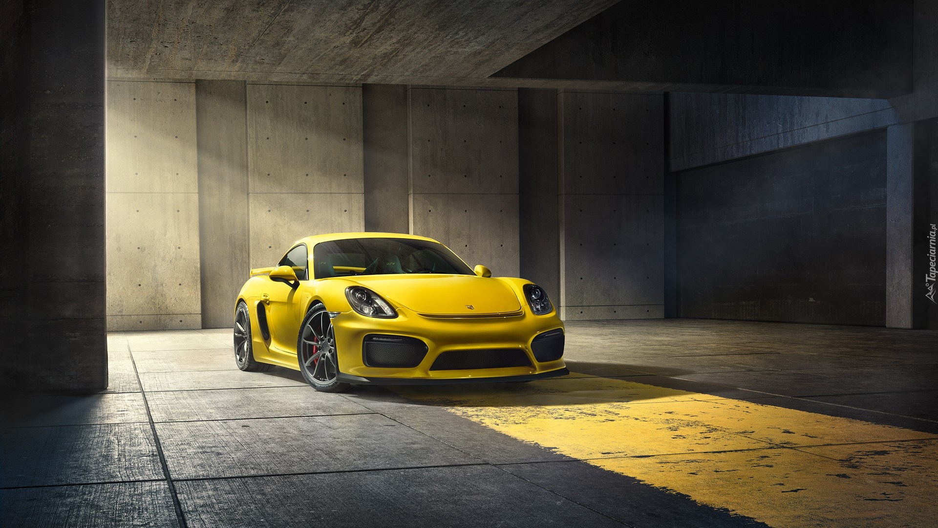 Porsche Cayman GT4, Żółte, Przód