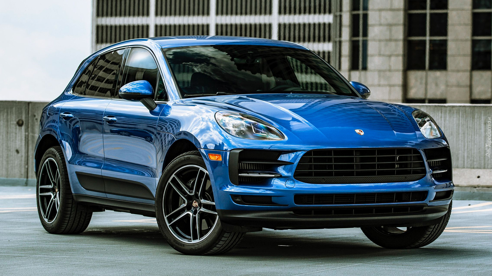 Niebieskie, Porsche Macan S, 2019