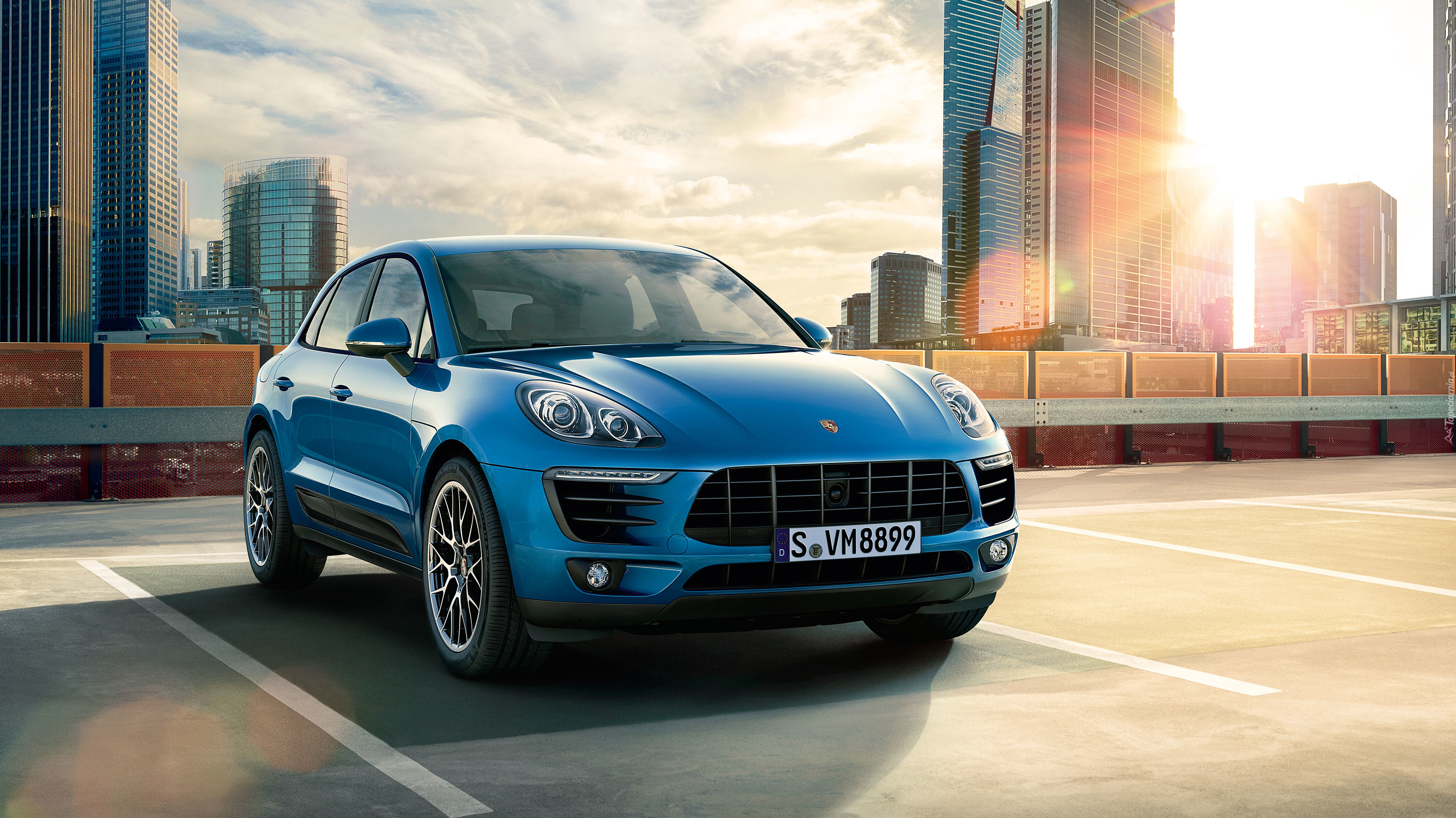 Niebieskie, Porsche Macan S, 2015