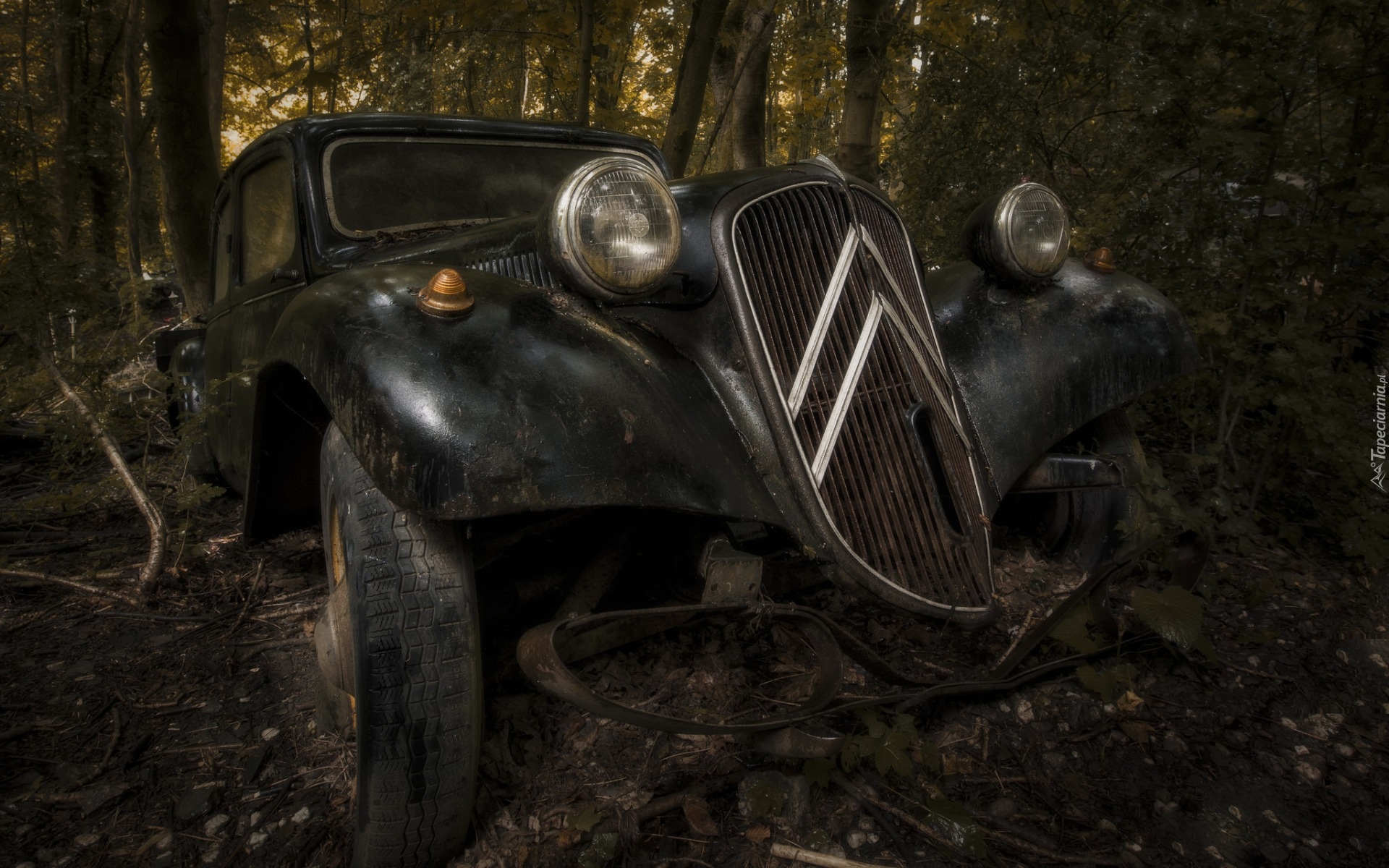 Stary, Samochód, Citroen